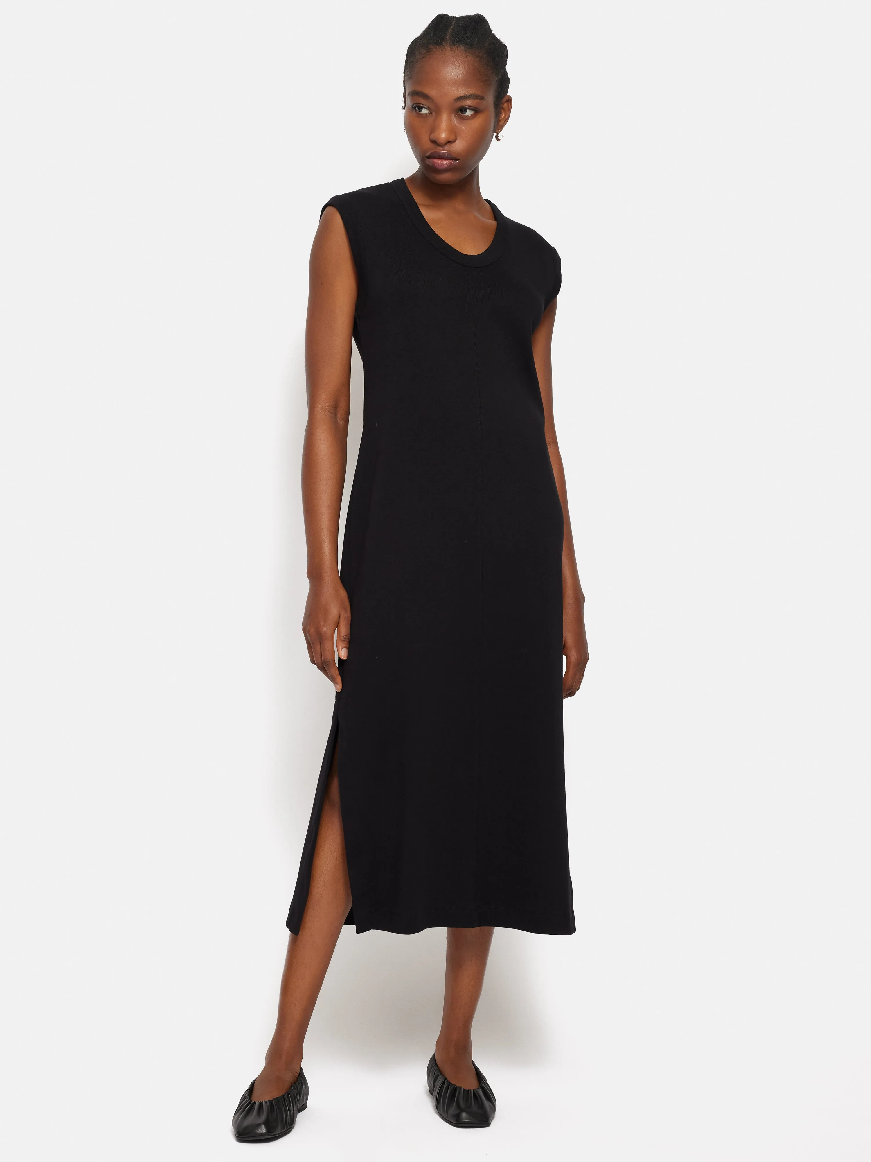 Column T Shirt Dress | Black sold by Jigsaw product image thumbnail 5
