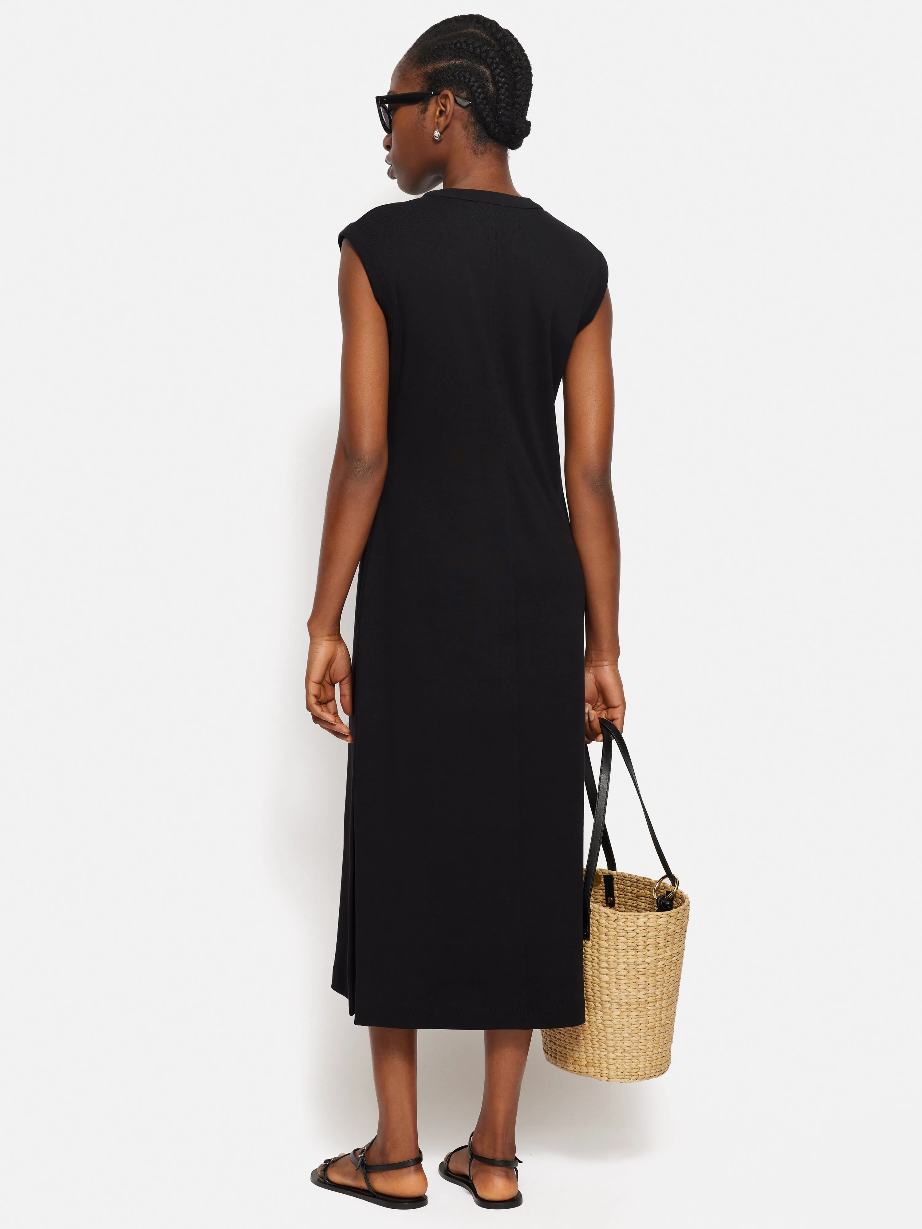 Column T Shirt Dress | Black sold by Jigsaw product image thumbnail 4