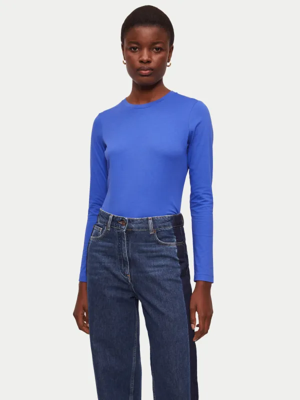 Supima Cotton Long Sleeve Tee | Violet sold by Jigsaw