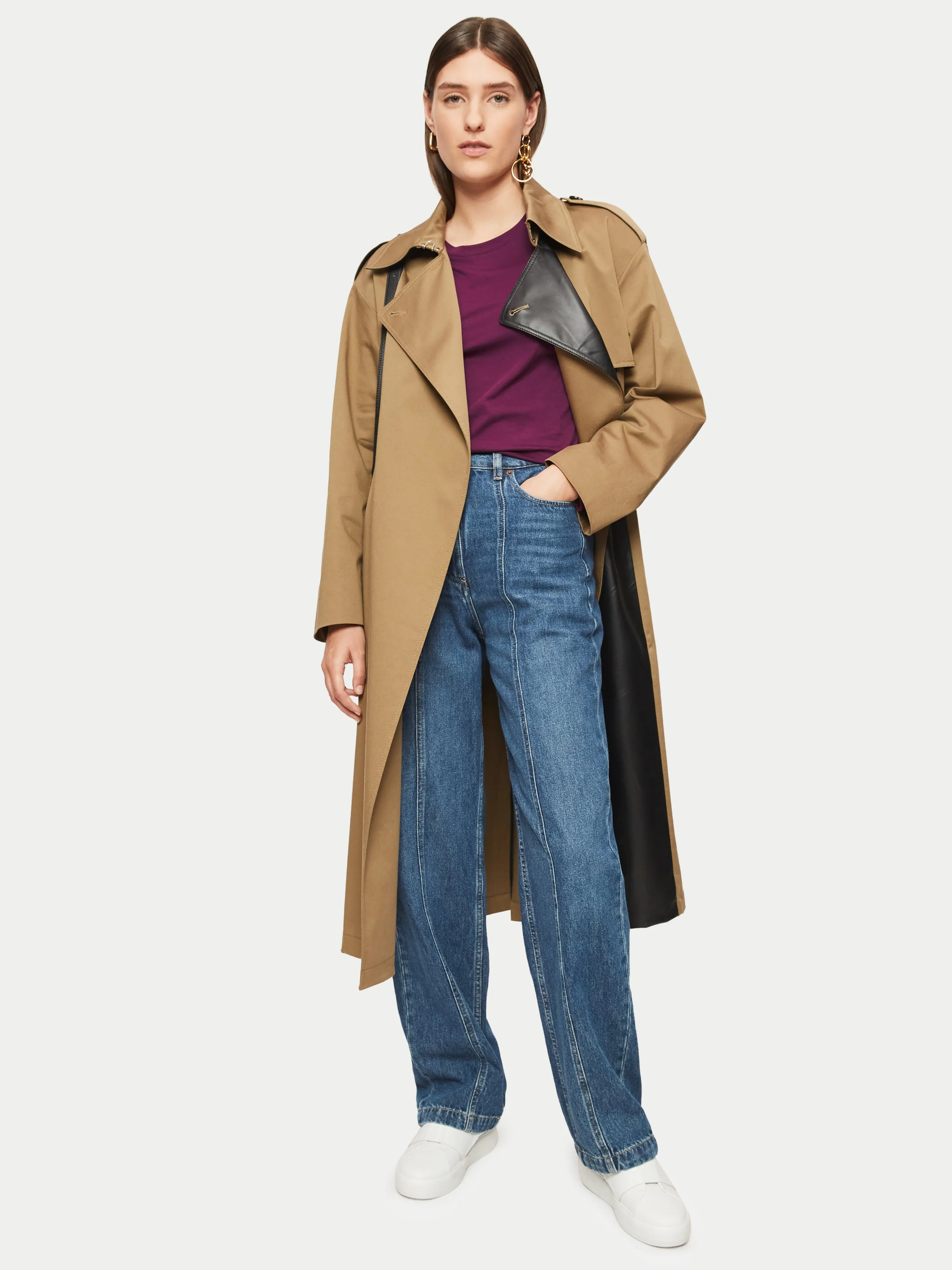 Supima Cotton Long Sleeve Tee | Grape Purple sold by Jigsaw product image thumbnail 2