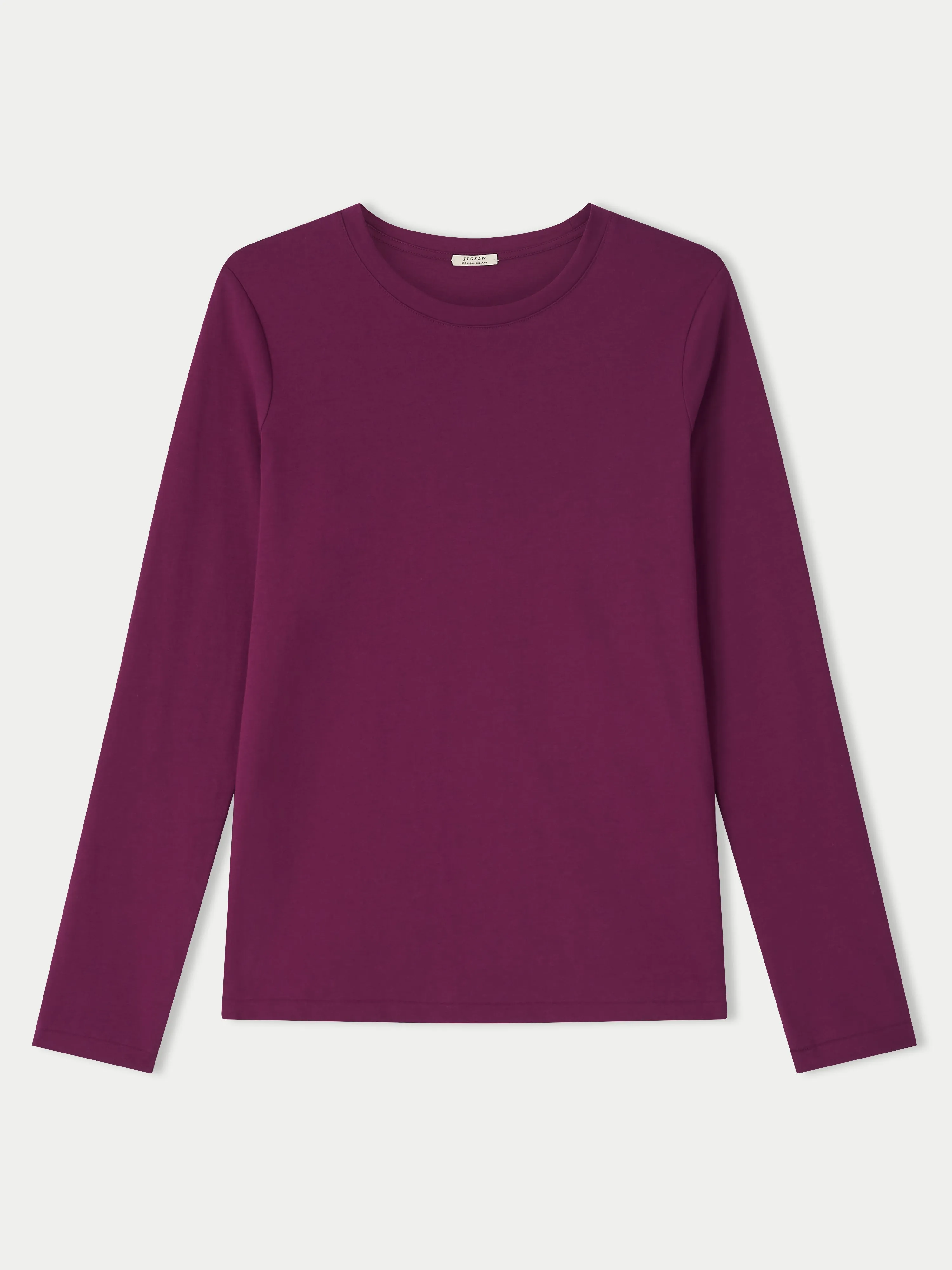 Supima Cotton Long Sleeve Tee | Grape Purple sold by Jigsaw product image thumbnail 5
