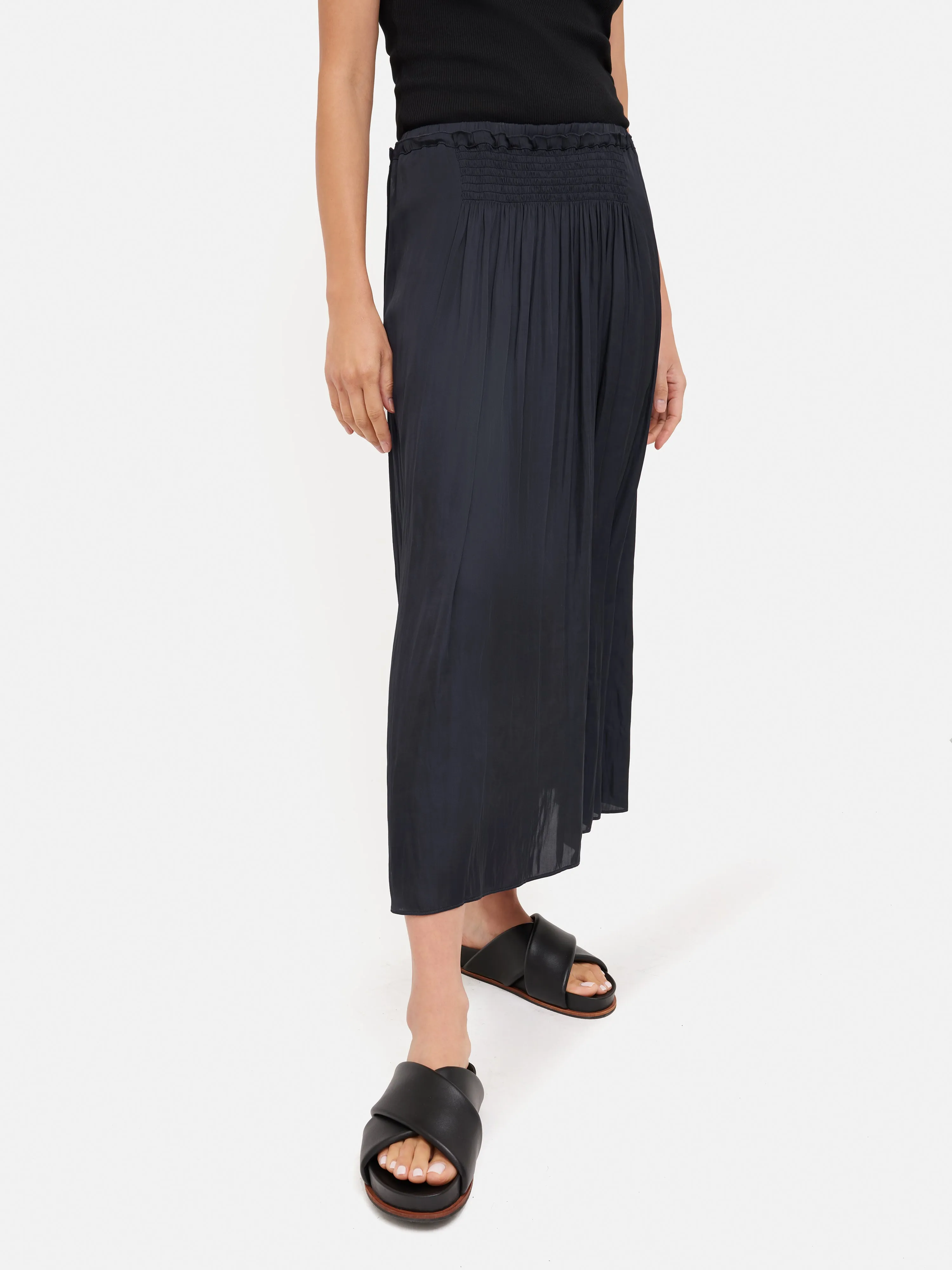 Recycled Satin Drape Skirt | Grey sold by Jigsaw