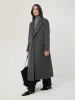 Wool Maxi City Coat | Charcoal sold by Jigsaw