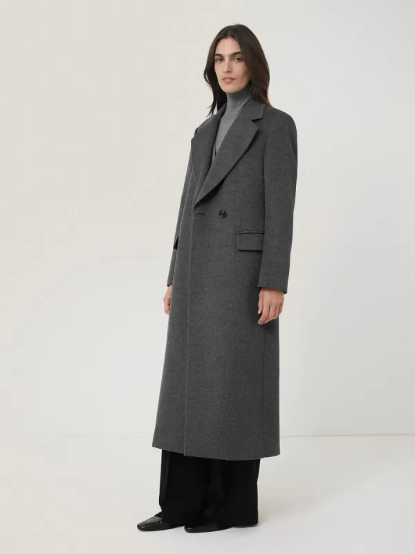 Wool Maxi City Coat | Charcoal sold by Jigsaw