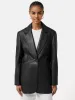 Tailored Leather Blazer | Black sold by Jigsaw