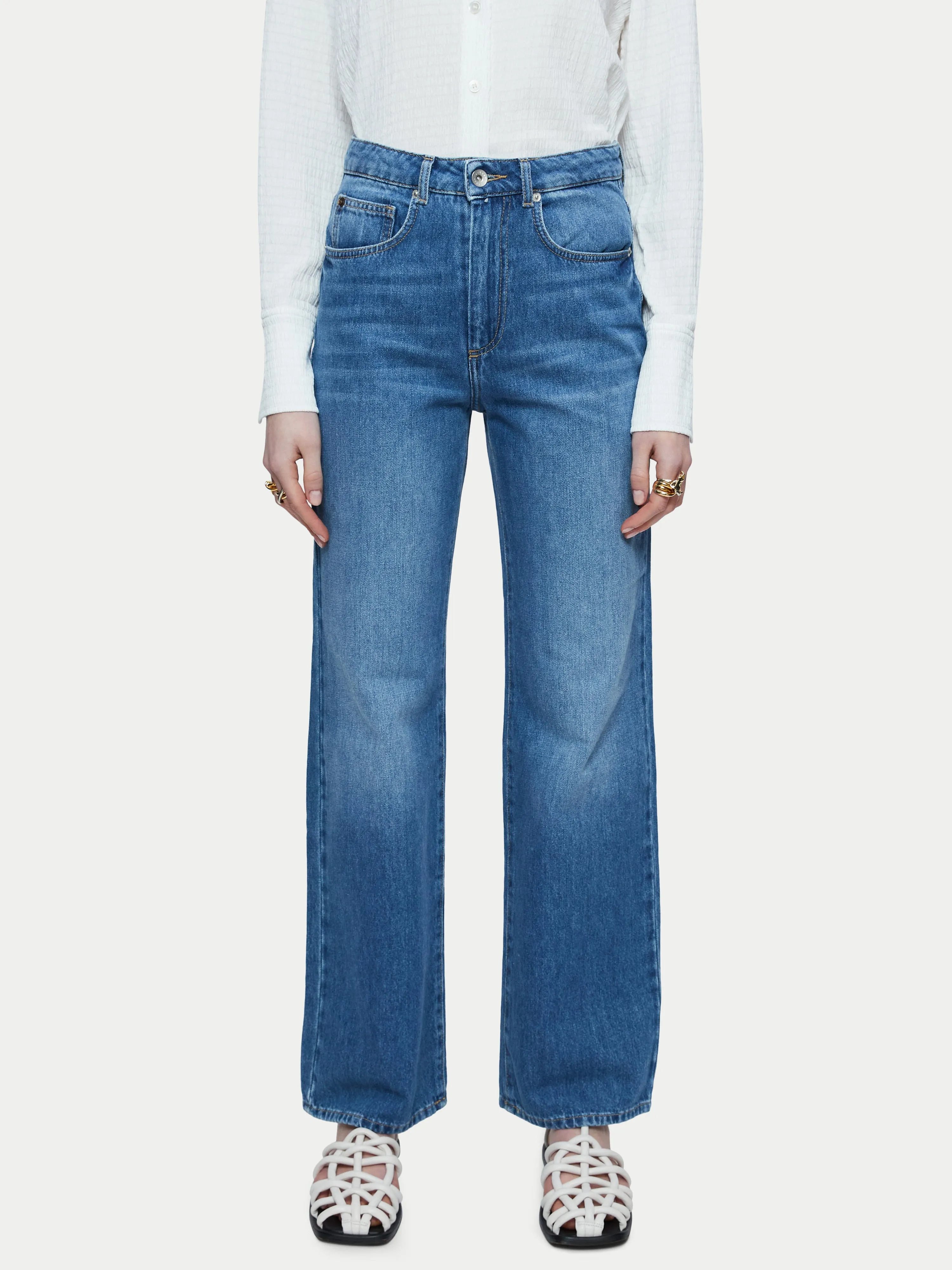 Adler Wide Leg Jean | Vintage Wash sold by Jigsaw
