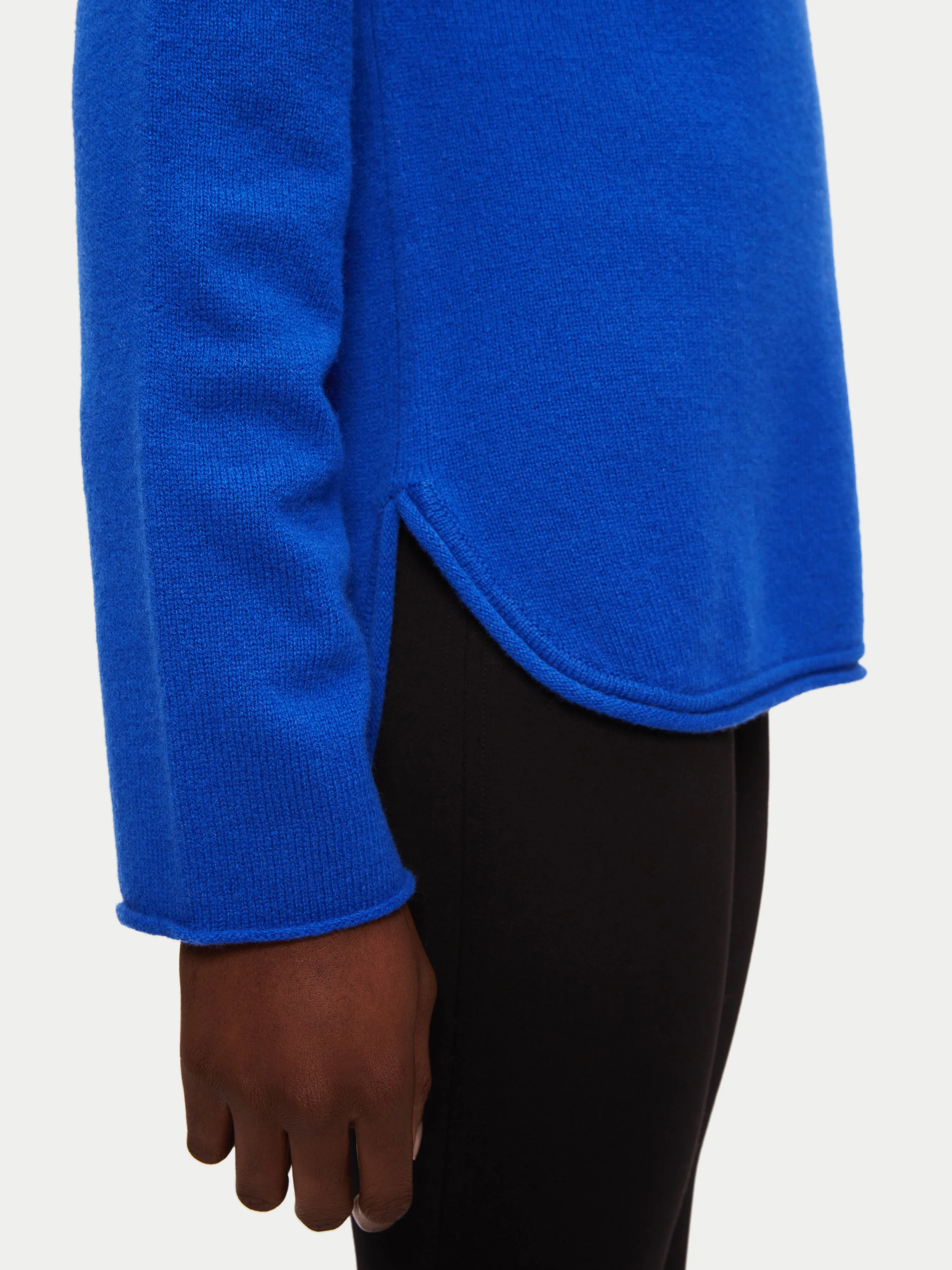 Merino Scoop Hem Jumper | Blue sold by Jigsaw product image thumbnail 5