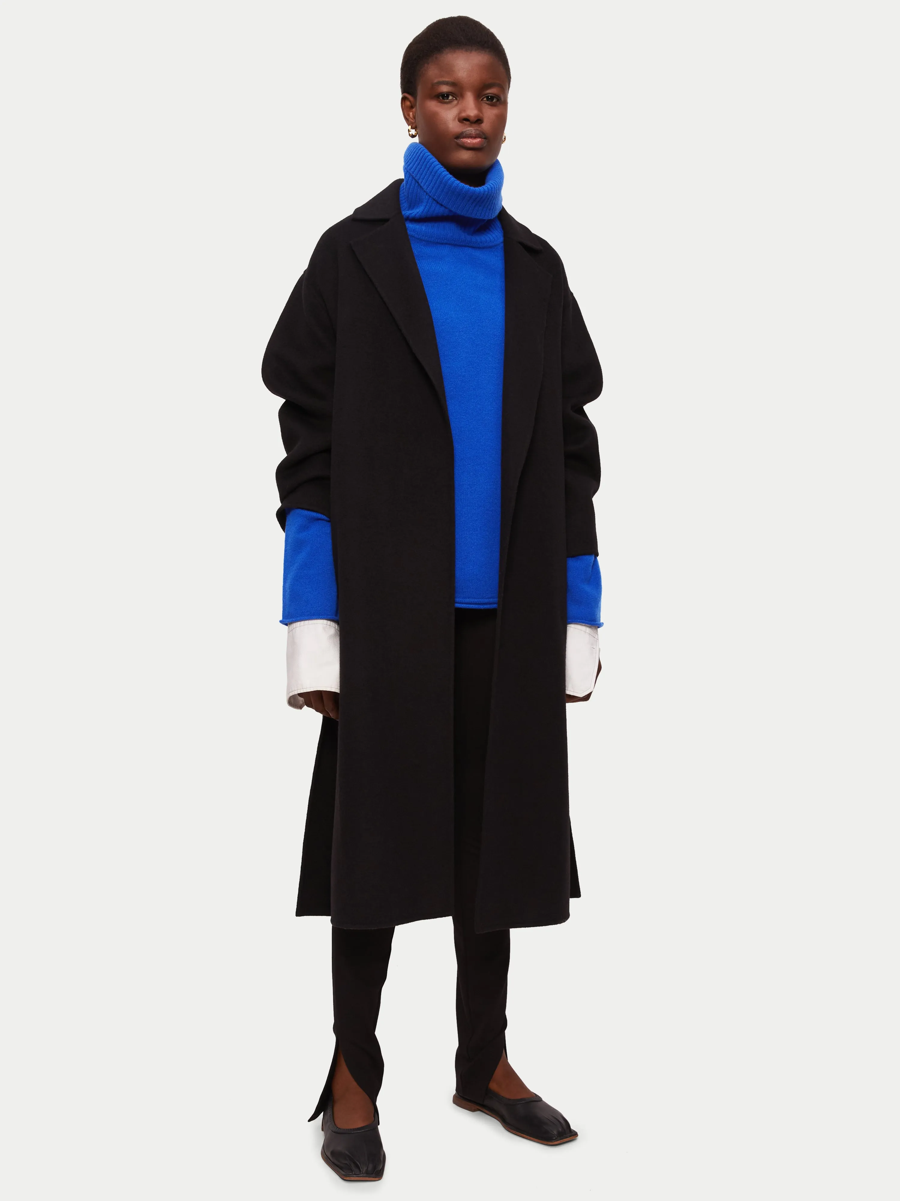 Merino Scoop Hem Jumper | Blue sold by Jigsaw product image thumbnail 3