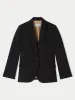Fluid Twill Brook Blazer | Black sold by Jigsaw