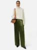 Satin Drape Trouser | Green sold by Jigsaw