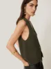 Pure Cotton Knitted Waistcoat | Khaki sold by Jigsaw