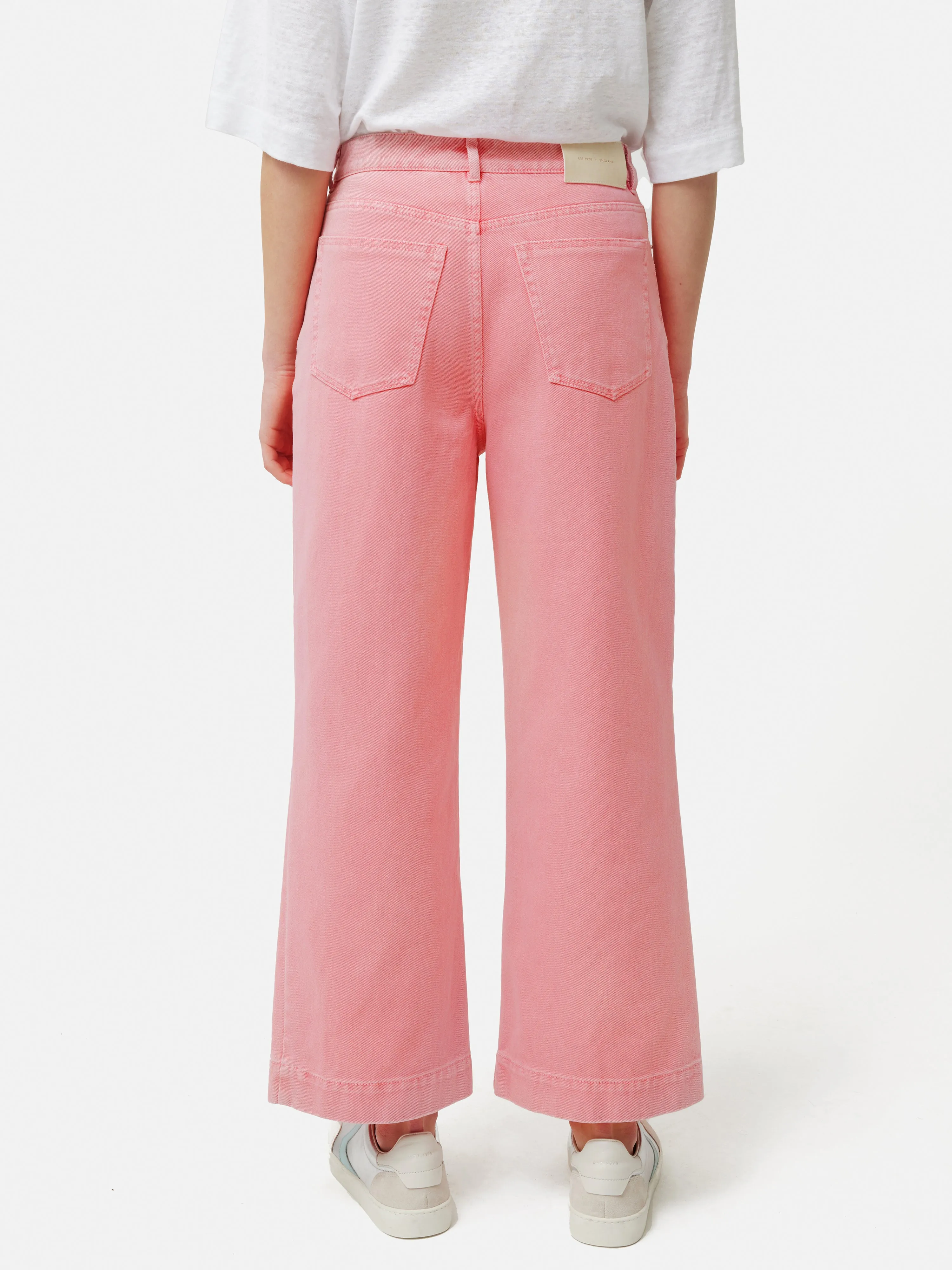 Tyne Wide Leg Cropped Jean | Pink sold by Jigsaw product image thumbnail 5