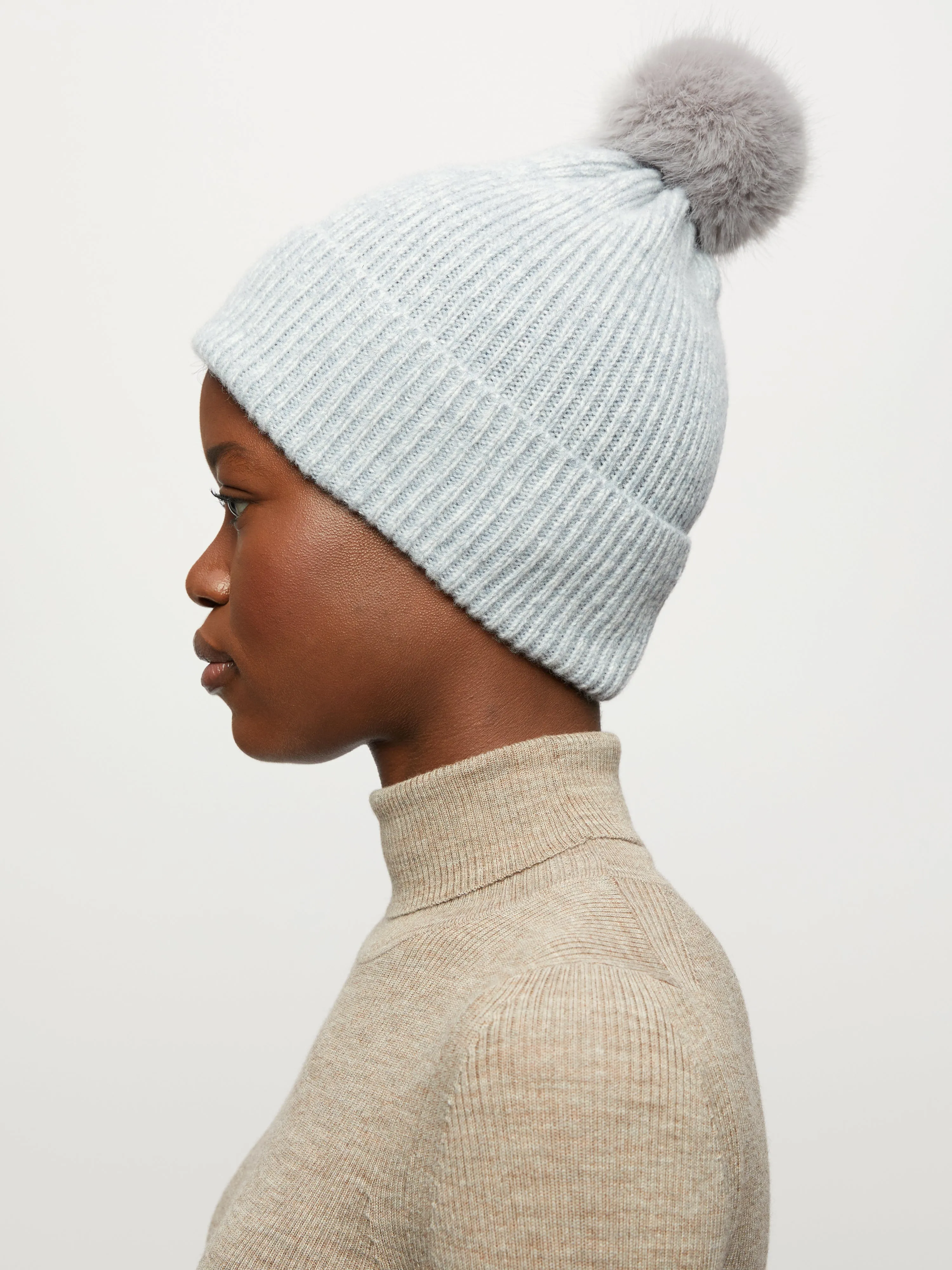 Pom Hat | Grey sold by Jigsaw product image thumbnail 2