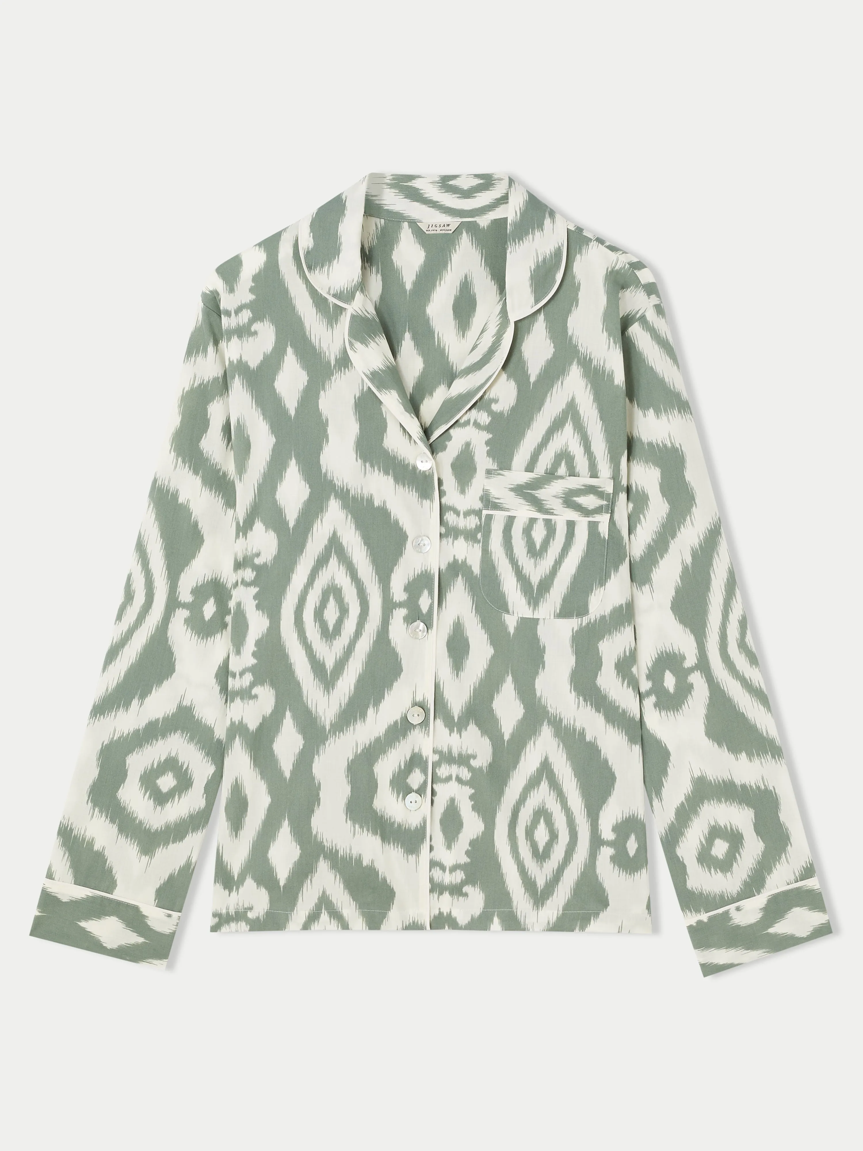 Ikat Cotton Pyjama | Green sold by Jigsaw product image thumbnail 5