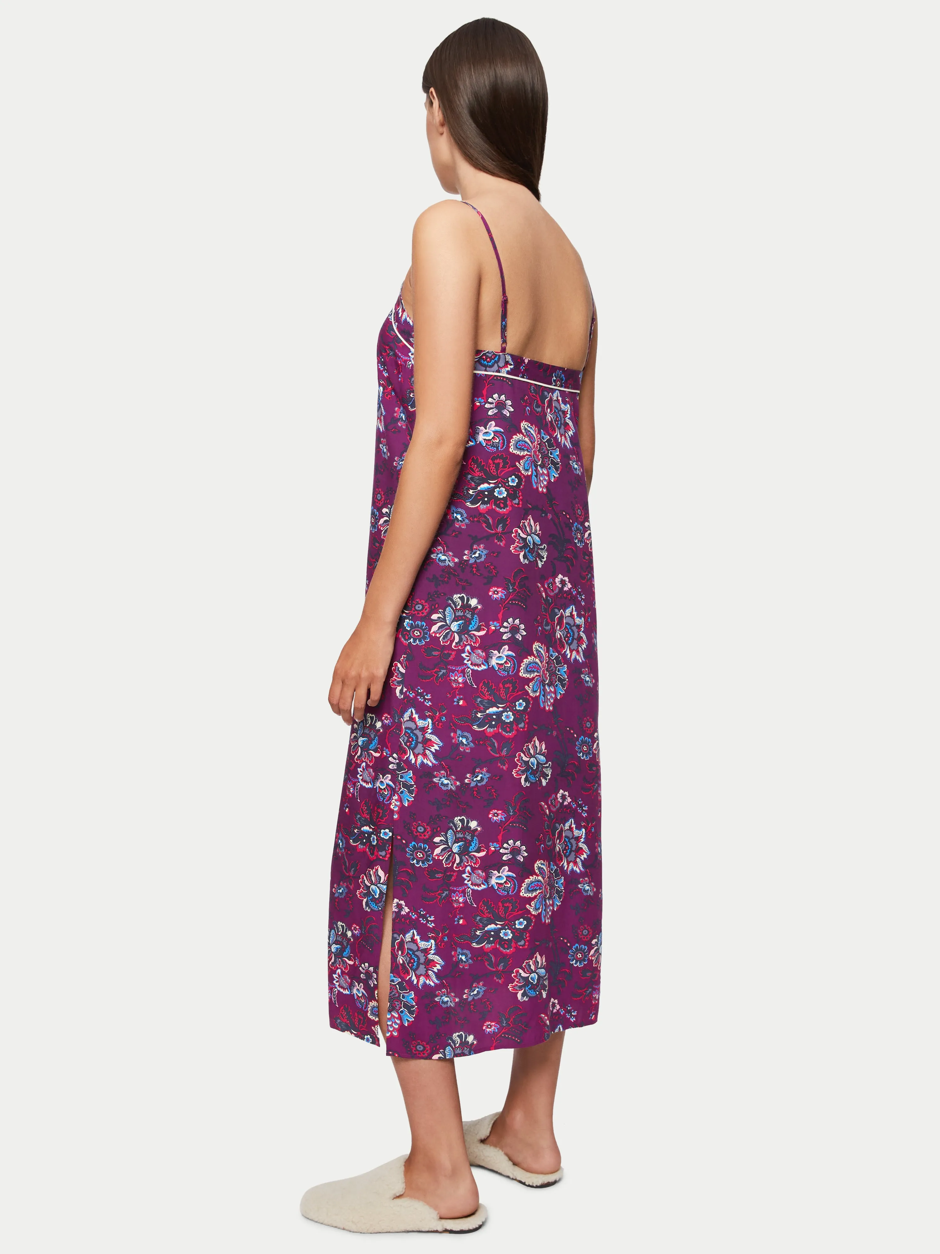Rococo Floral Modal Night dress | Purple sold by Jigsaw product image thumbnail 4