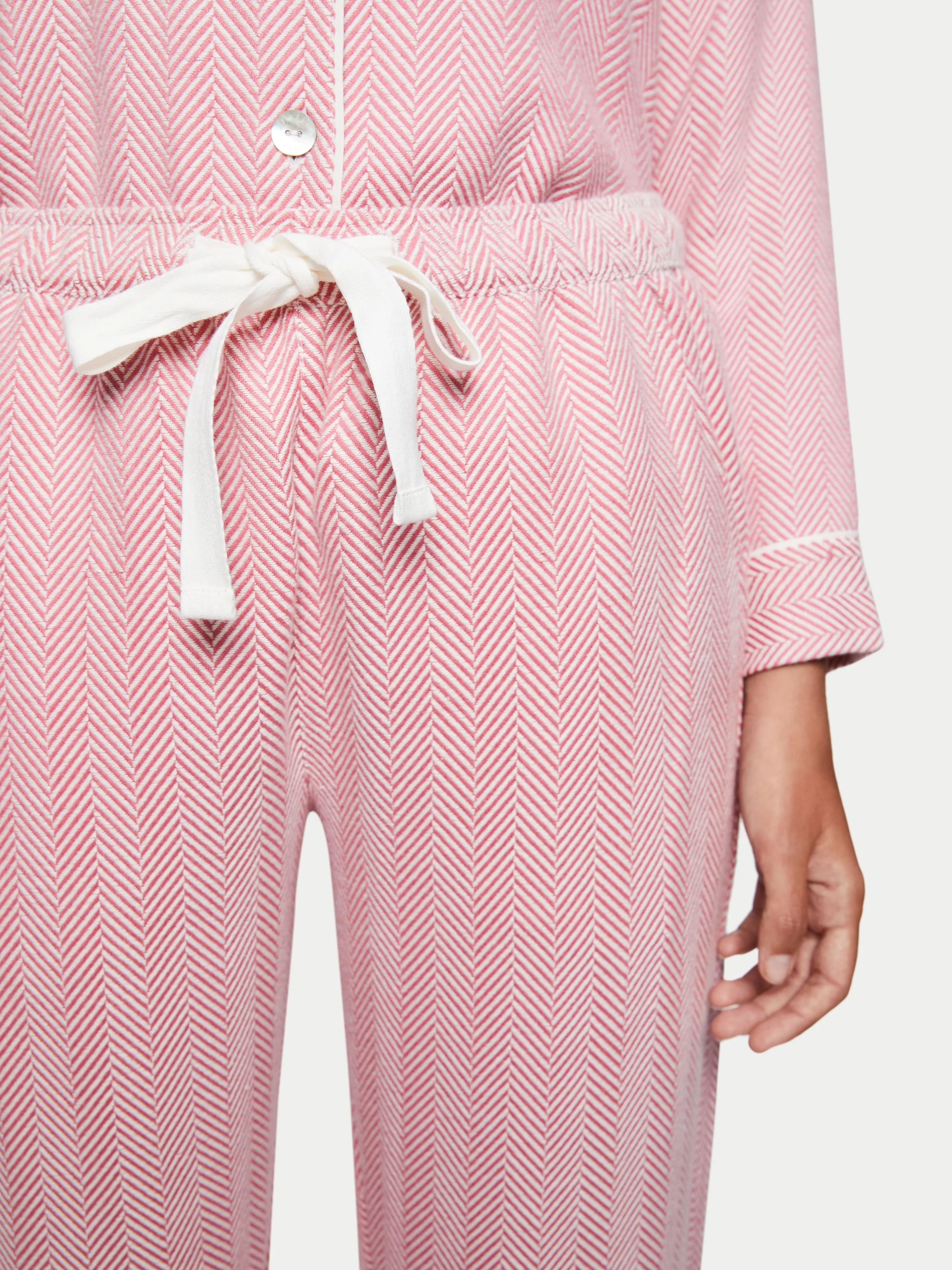 Herringbone Pyjamas | Pink sold by Jigsaw product image thumbnail 2