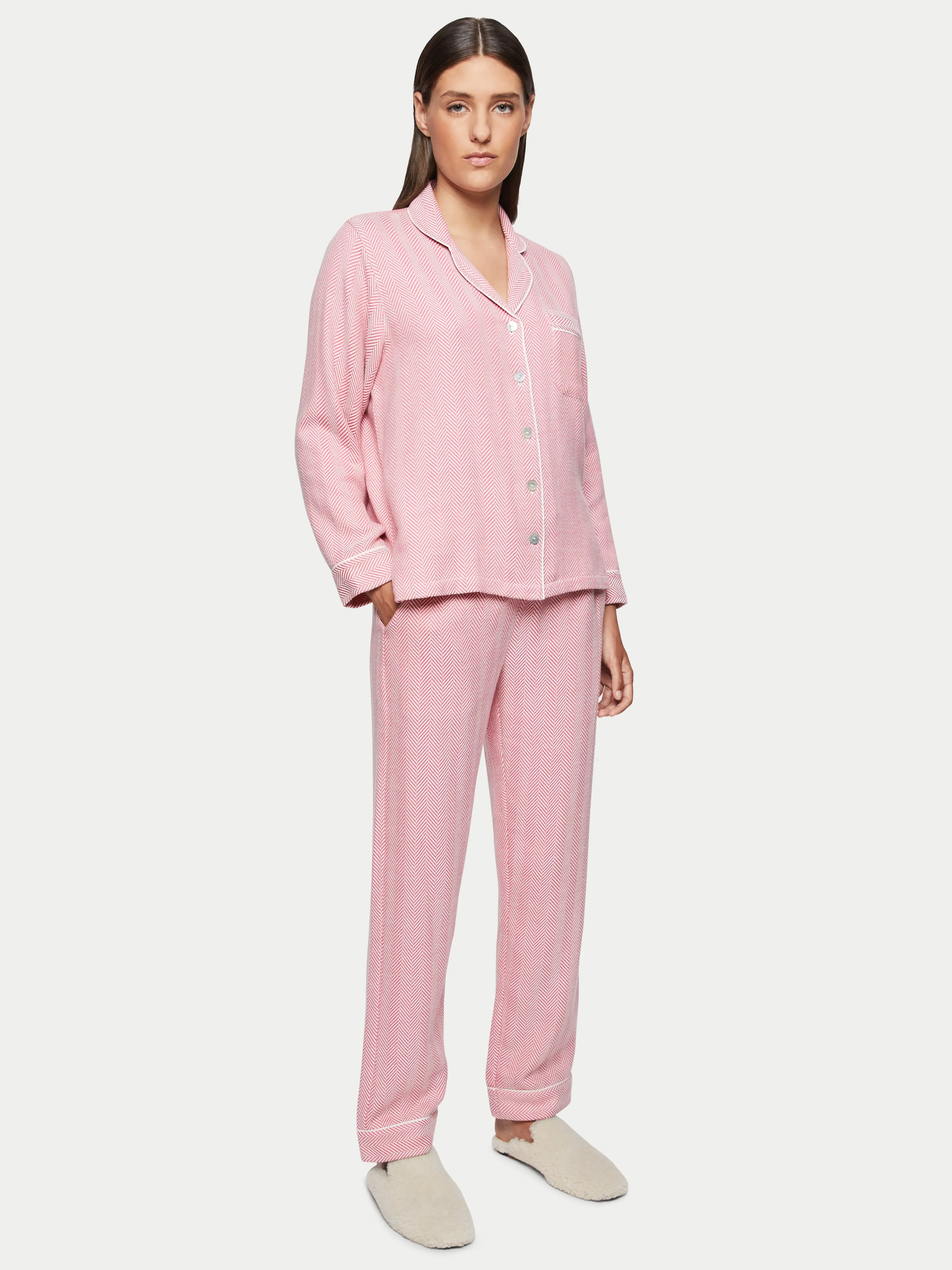 Herringbone Pyjamas | Pink sold by Jigsaw