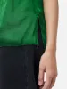 Recycled Satin Ruffle Top | Green sold by Jigsaw