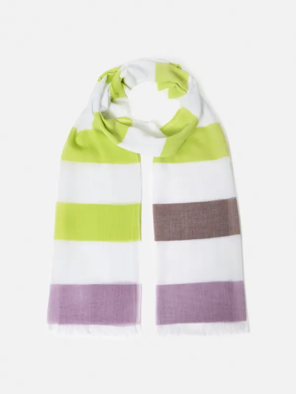 Woven Stripe Scarf | Yellow sold by Jigsaw