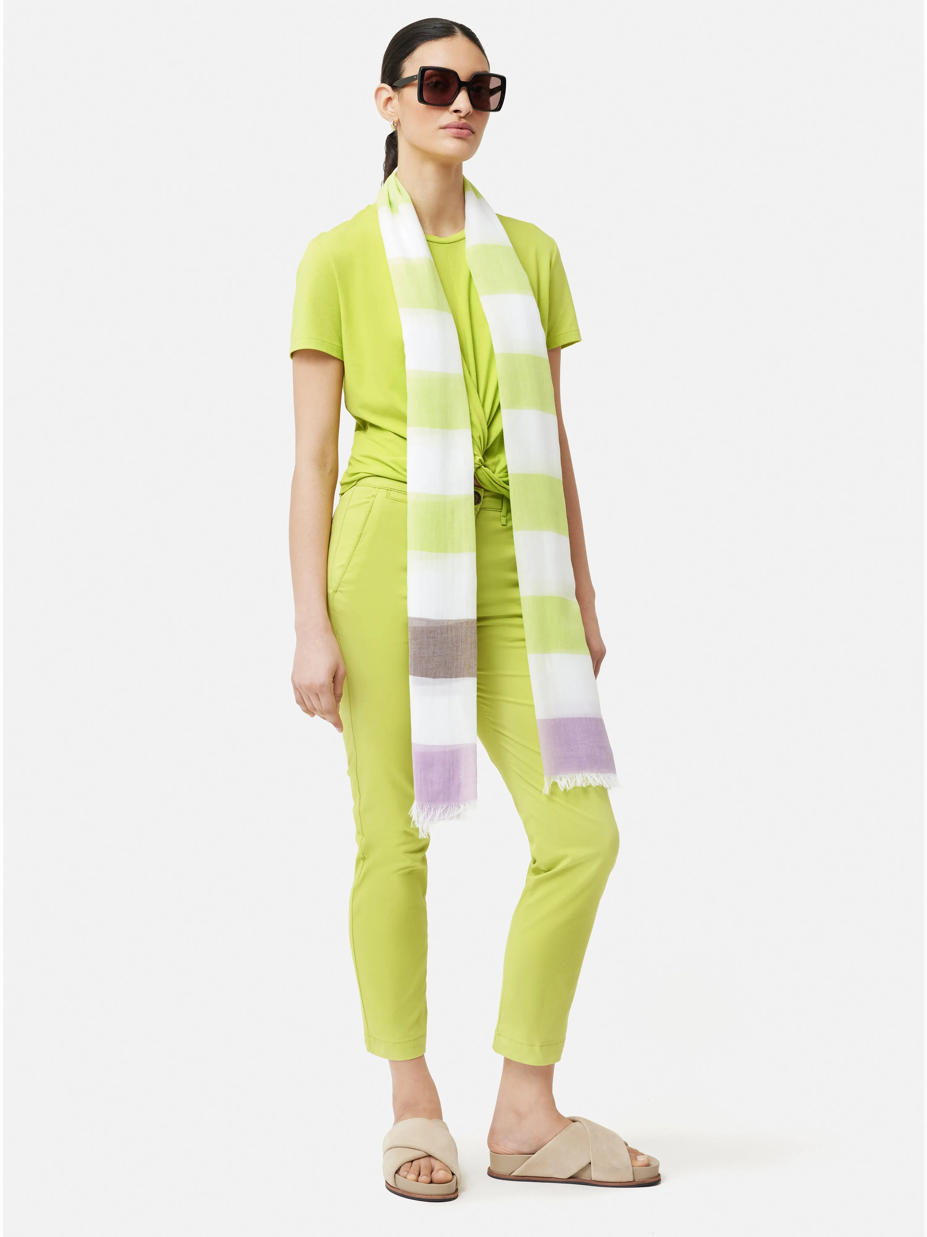Woven Stripe Scarf | Yellow sold by Jigsaw product image thumbnail 4