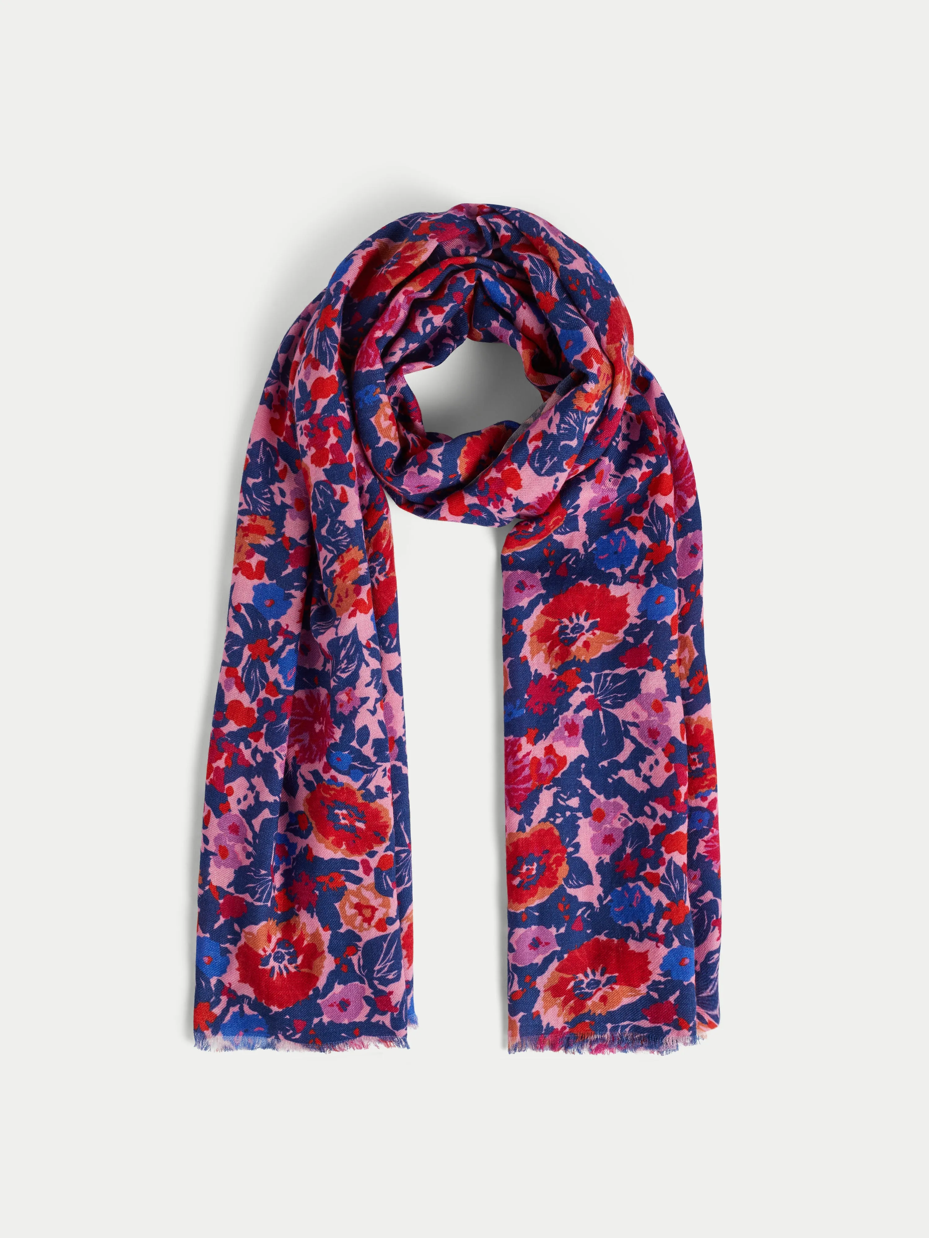 Celestial Wool Silk Scarf | Purple sold by Jigsaw