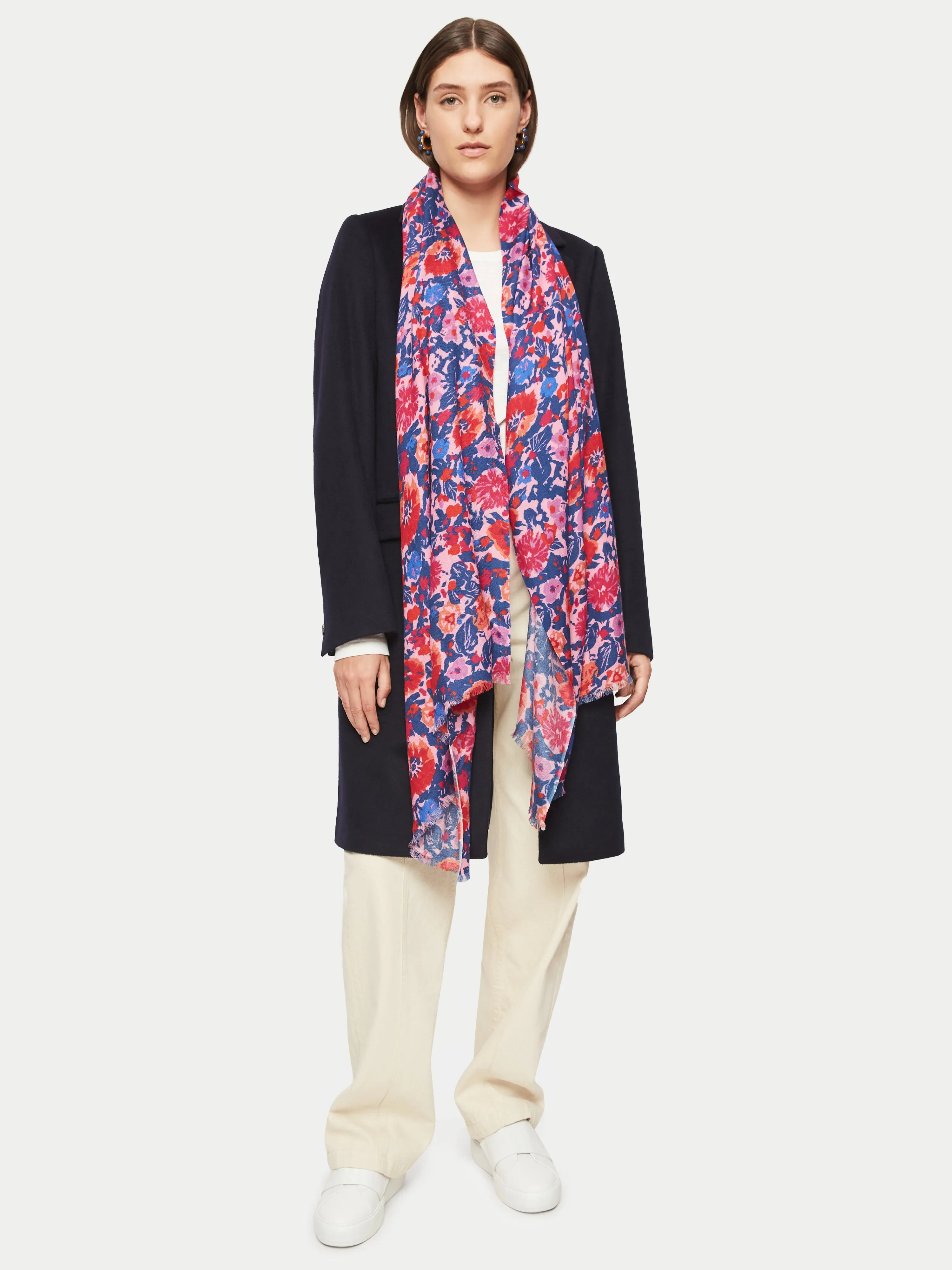 Celestial Wool Silk Scarf | Purple sold by Jigsaw product image thumbnail 2