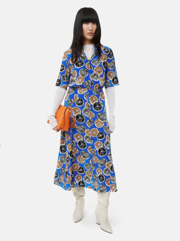 Dandelion Floral Shirt Dress | Blue sold by Jigsaw
