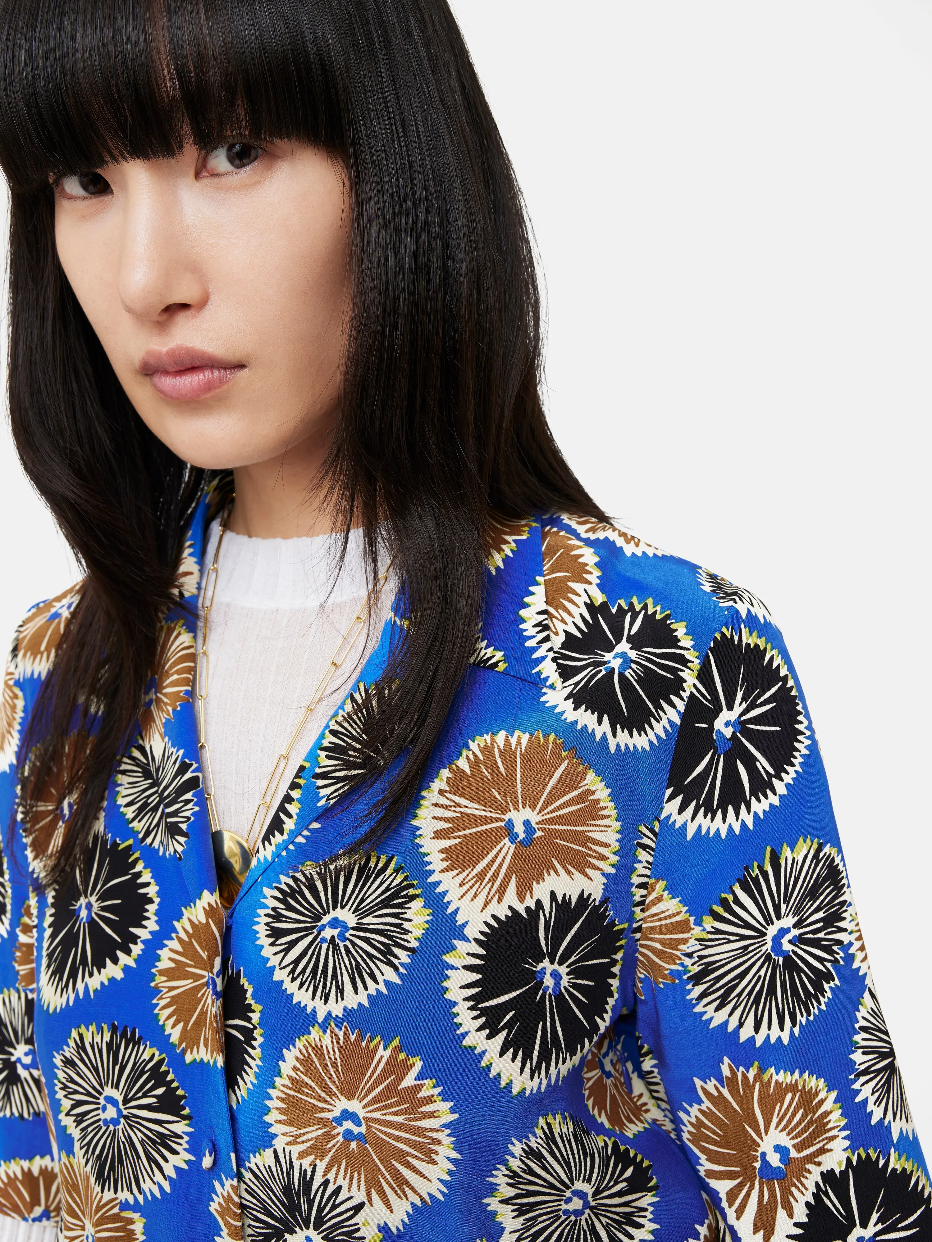 Dandelion Floral Shirt Dress | Blue sold by Jigsaw product image thumbnail 2
