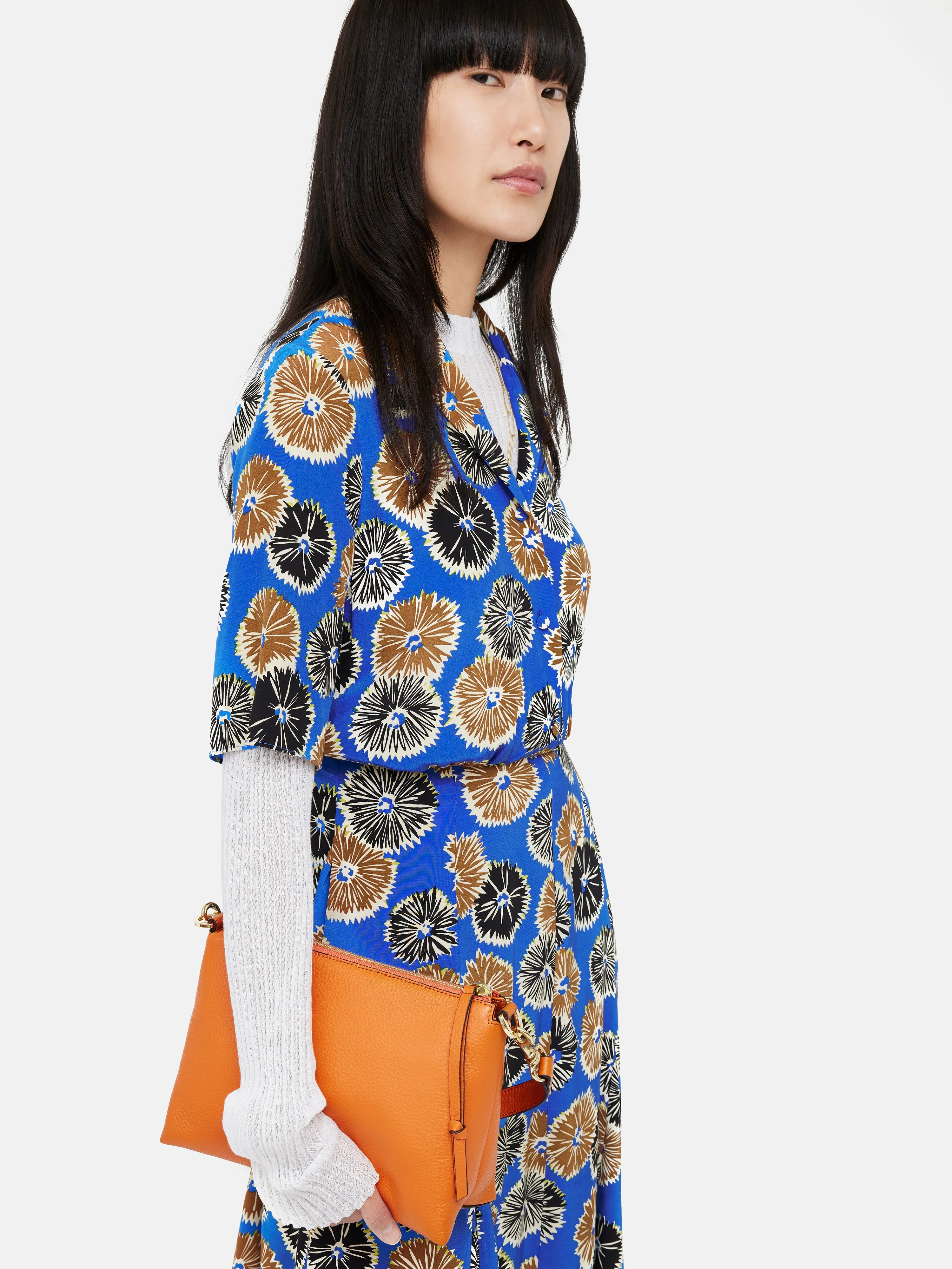 Dandelion Floral Shirt Dress | Blue sold by Jigsaw product image thumbnail 4