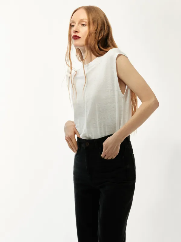Linen Tunic Tee | White sold by Jigsaw