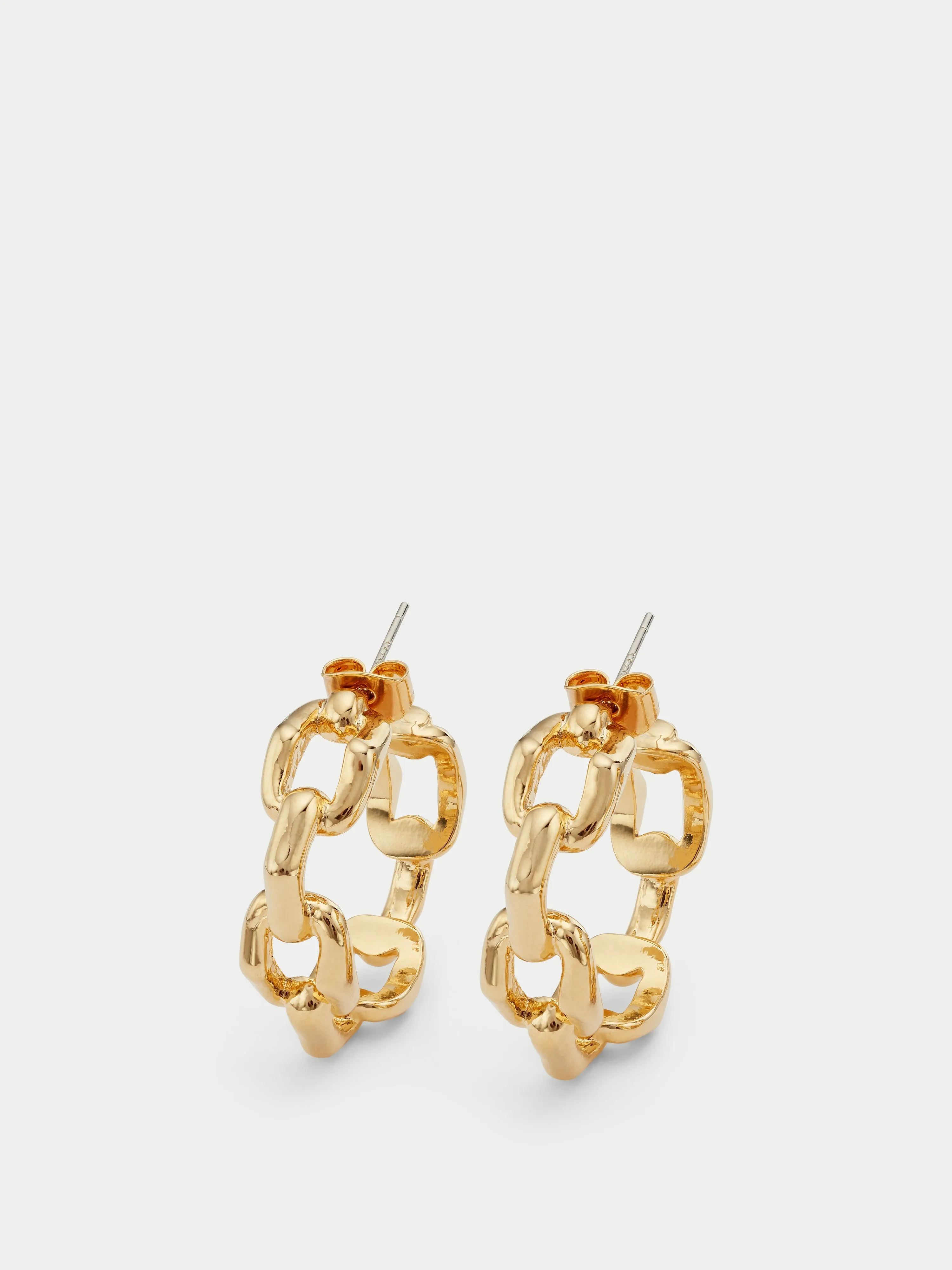 Oval Chain Hoop | Gold sold by Jigsaw