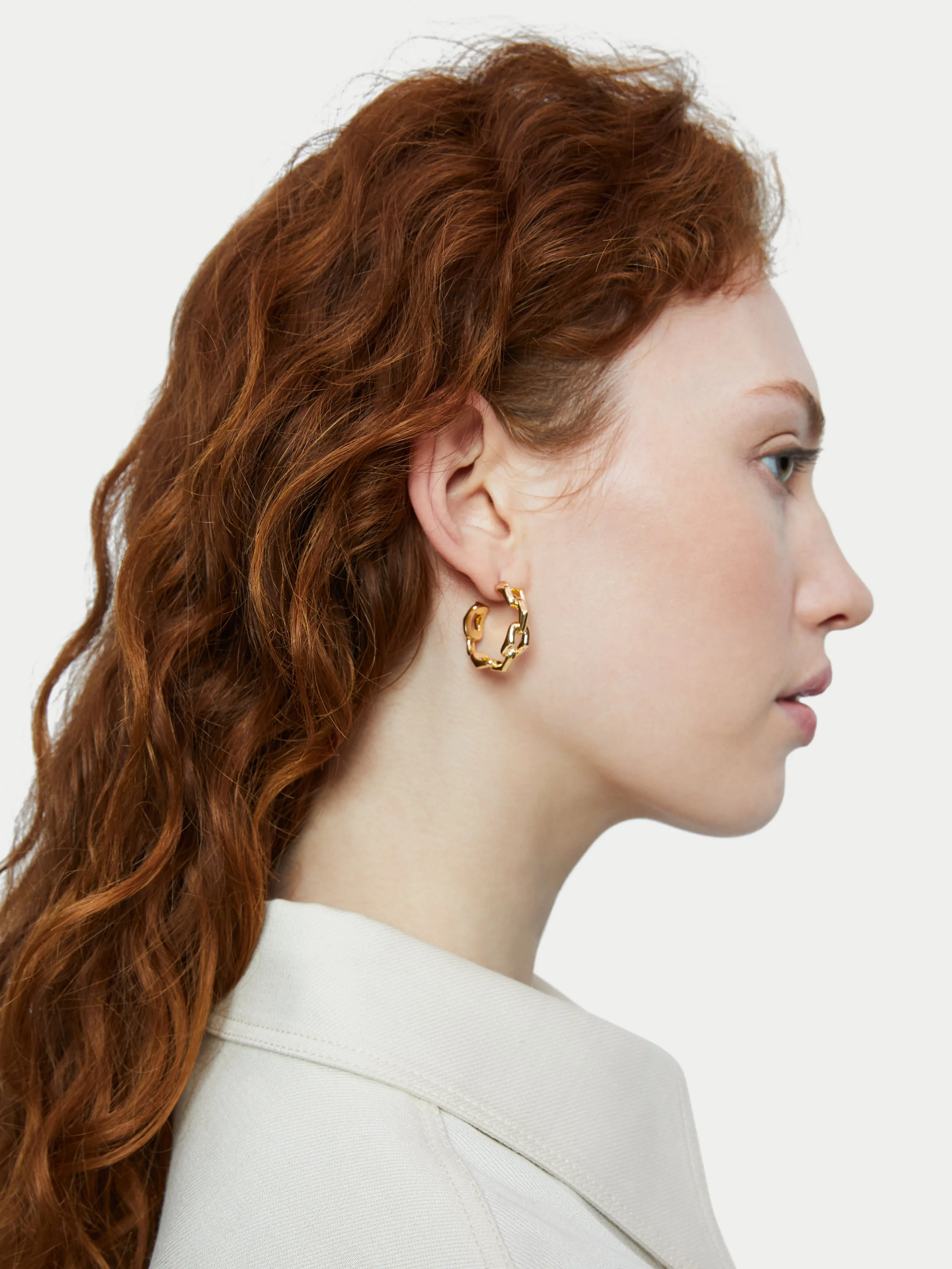 Oval Chain Hoop | Gold sold by Jigsaw product image thumbnail 3