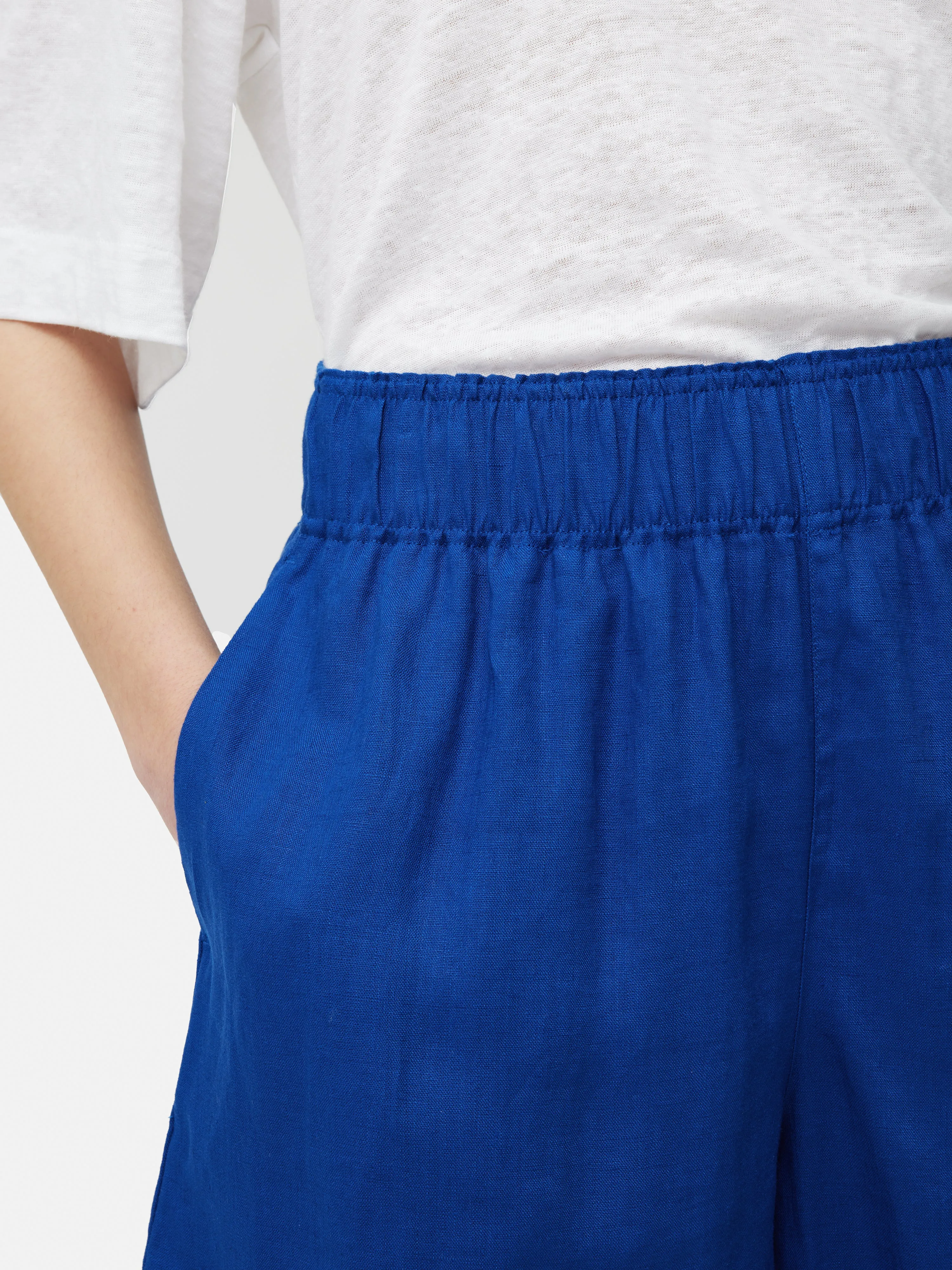 Linen Short | Blue sold by Jigsaw product image thumbnail 4