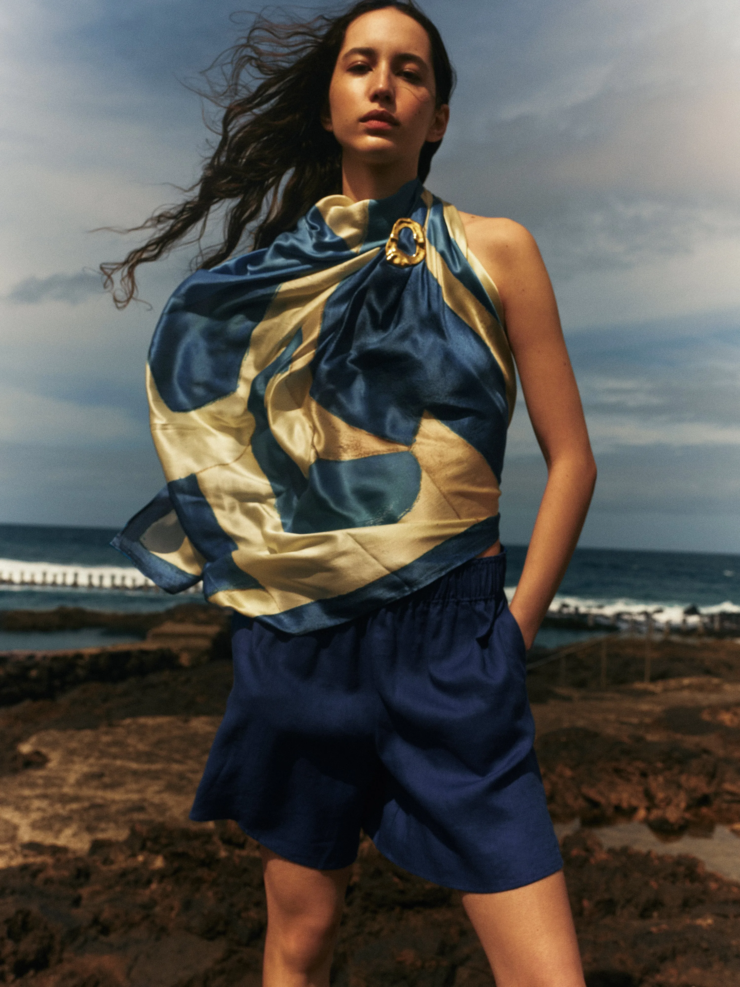 Linen Short | Blue sold by Jigsaw product image thumbnail 2