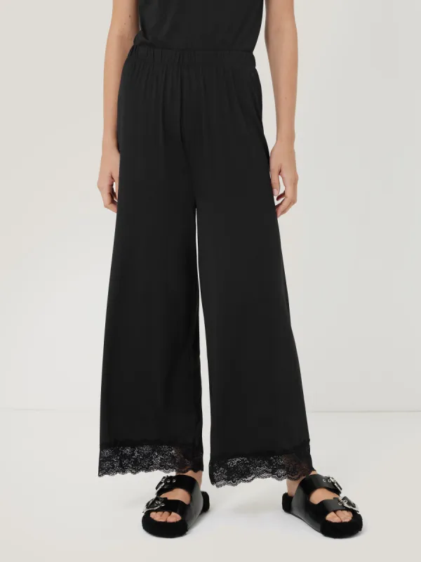 Modal Lace Pyjama Trouser | Black sold by Jigsaw