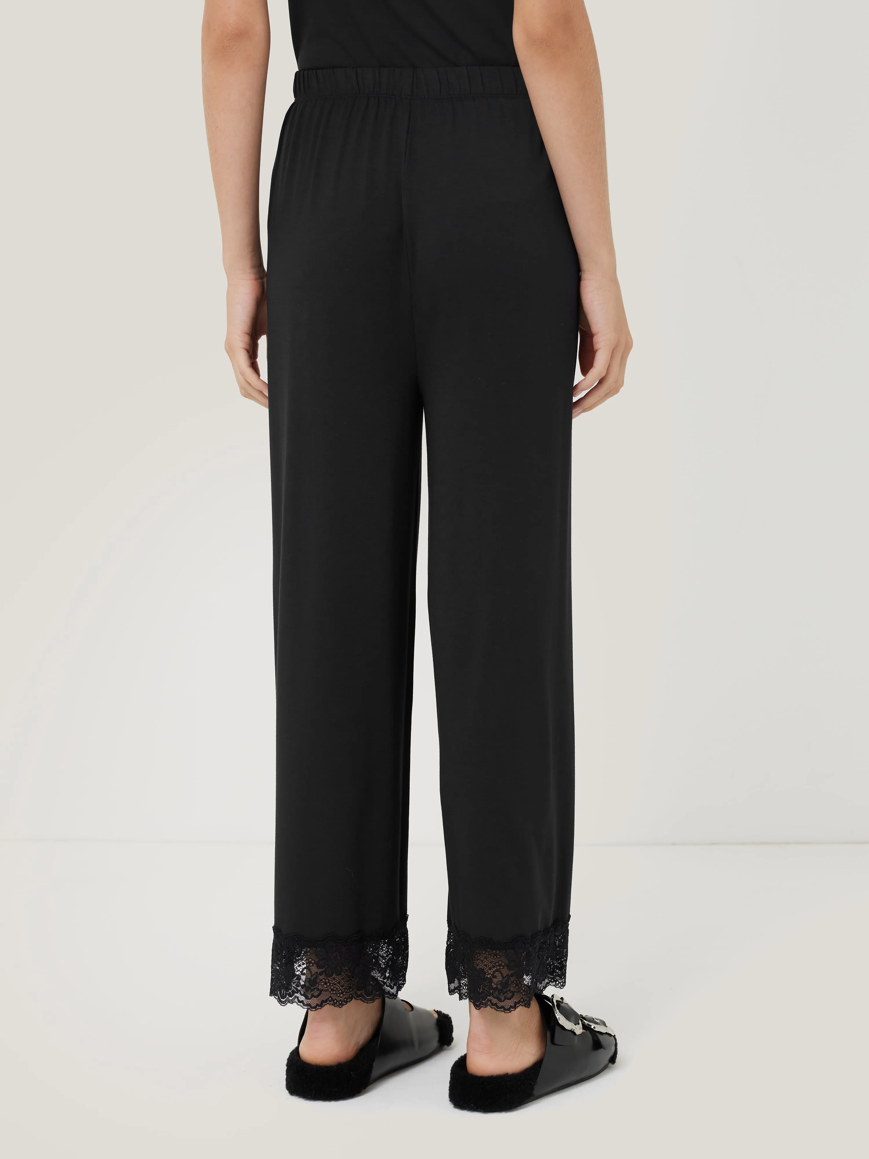 Modal Lace Pyjama Trouser | Black sold by Jigsaw product image thumbnail 5
