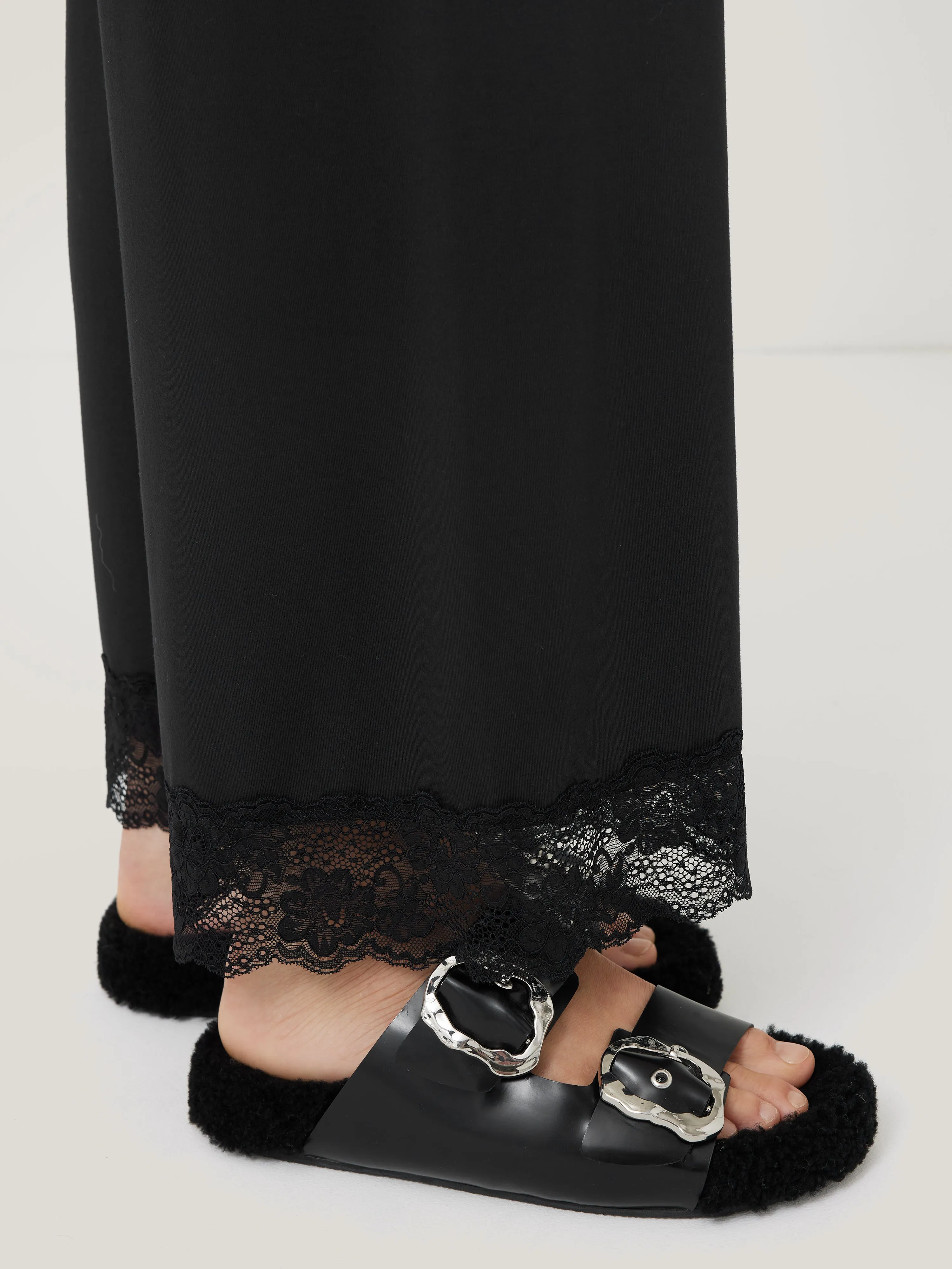 Modal Lace Pyjama Trouser | Black sold by Jigsaw product image thumbnail 2