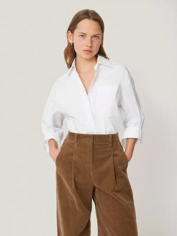 Heritage Cotton Relaxed Shirt | White sold by Jigsaw