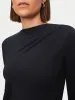 Pleat Long Sleeve Jersey Top | Black sold by Jigsaw
