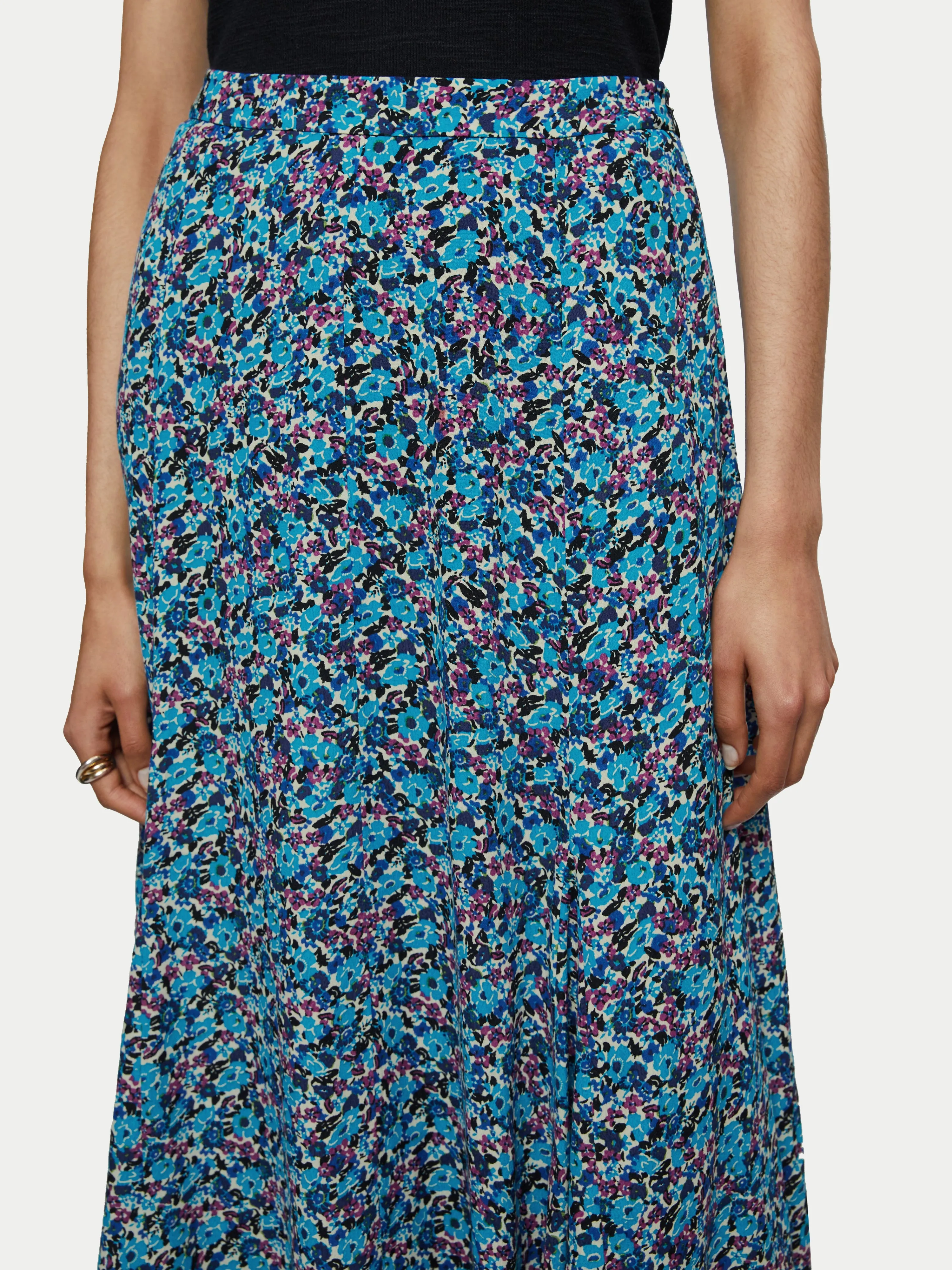 Vintage Ditsy Midi Skirt | Blue sold by Jigsaw product image thumbnail 3