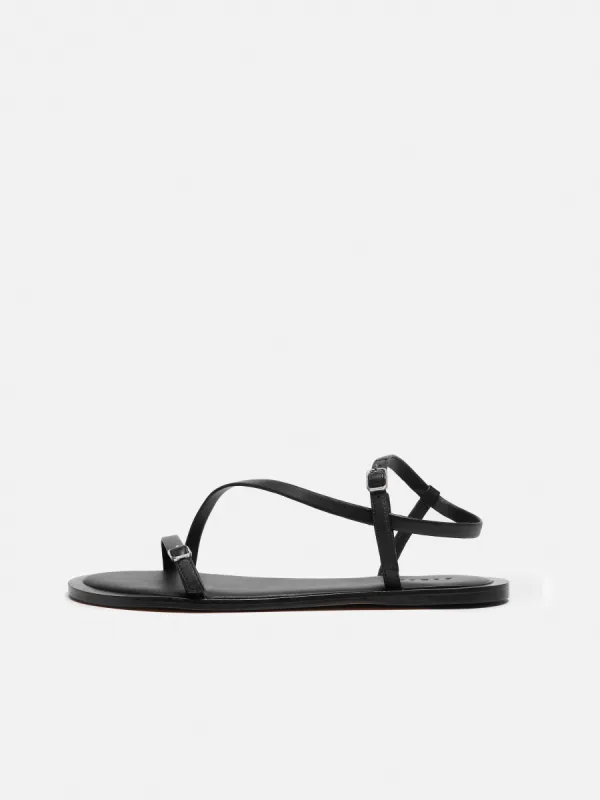 Asymmetrical Strappy Sandal | Black sold by Jigsaw