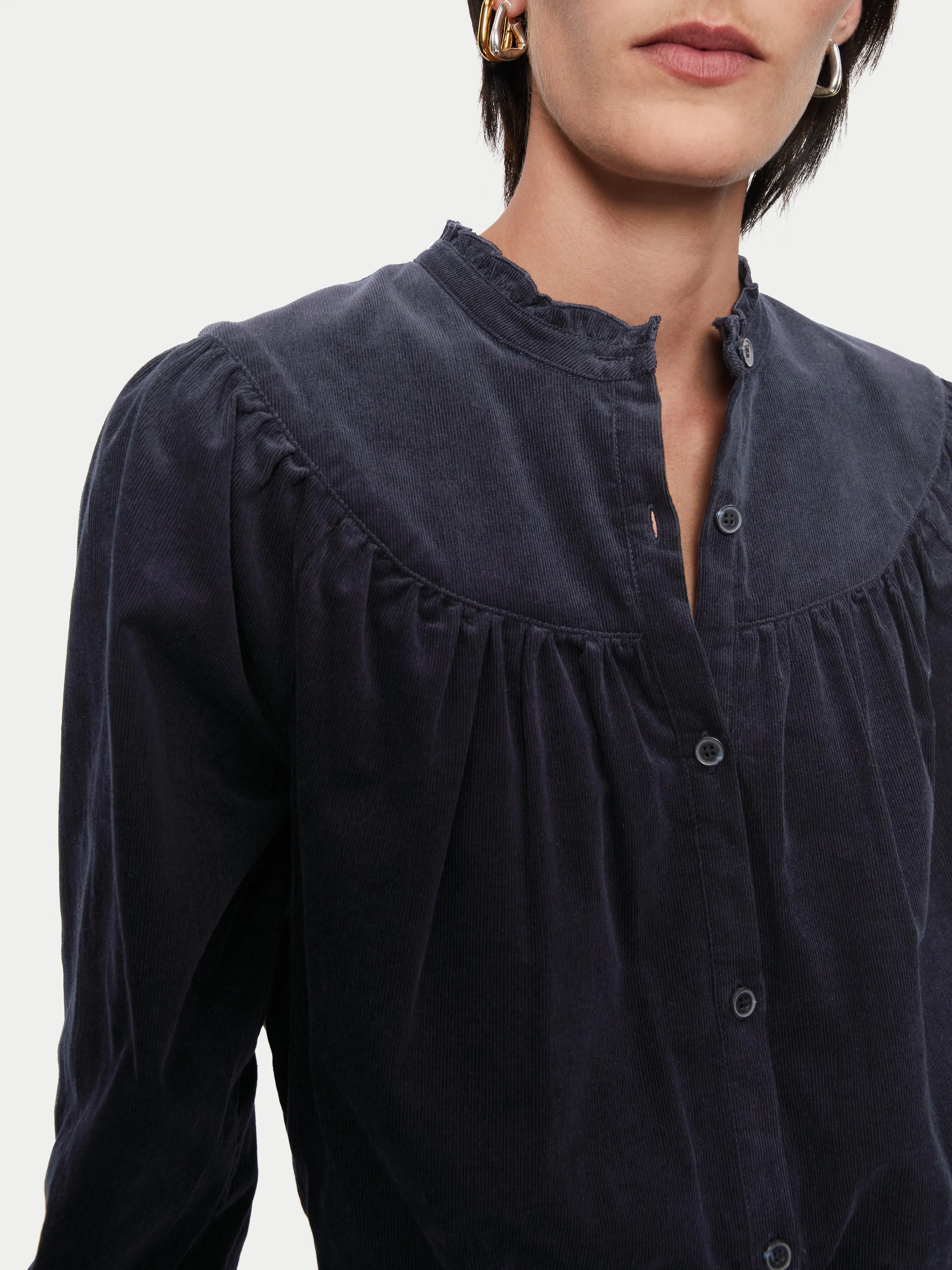 Cord Shirt | Navy sold by Jigsaw product image thumbnail 3