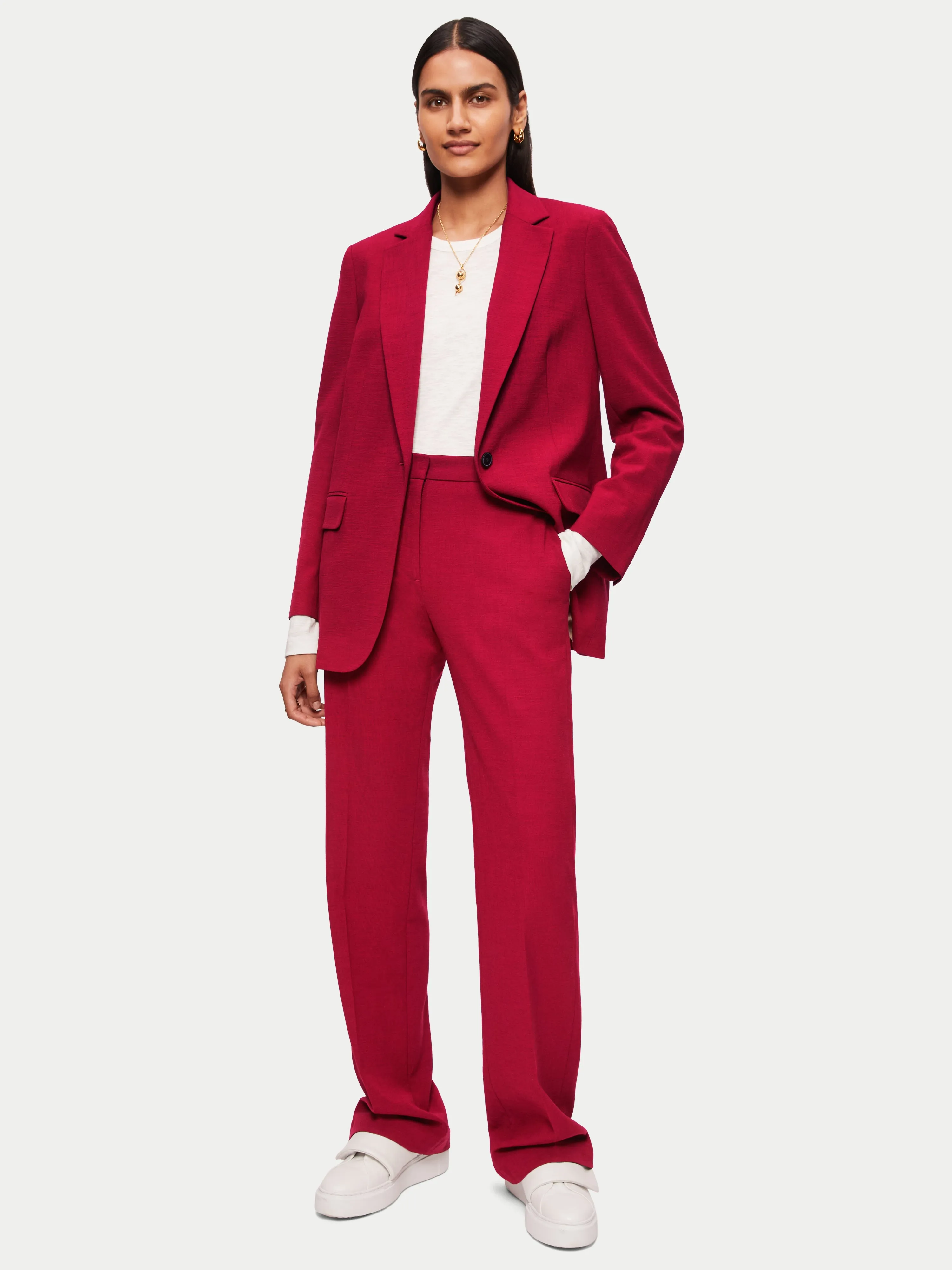 Crosshatch Mason Trouser | Red sold by Jigsaw product image thumbnail 2