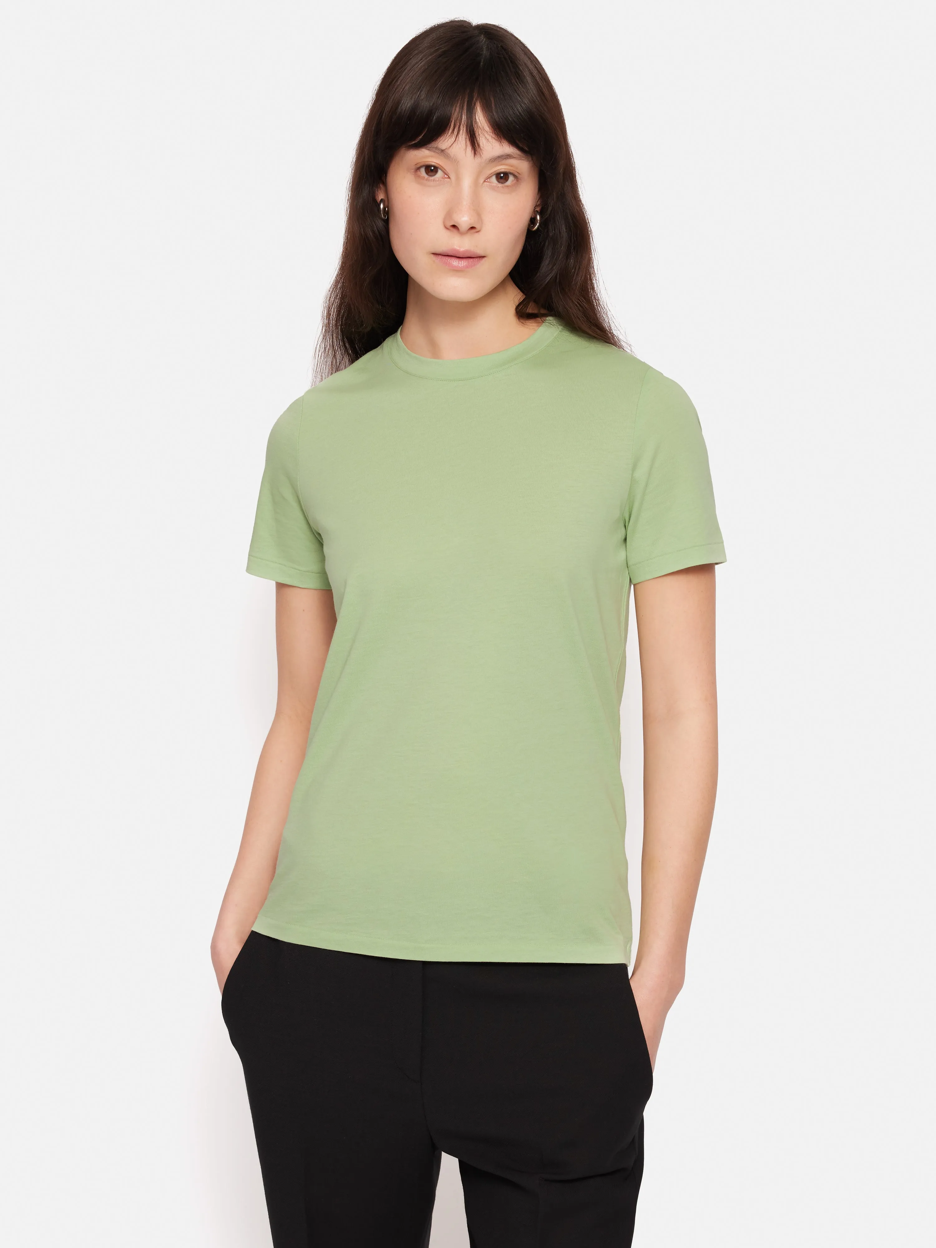 Supima Cotton Crew Neck Tee | Pastel Green sold by Jigsaw