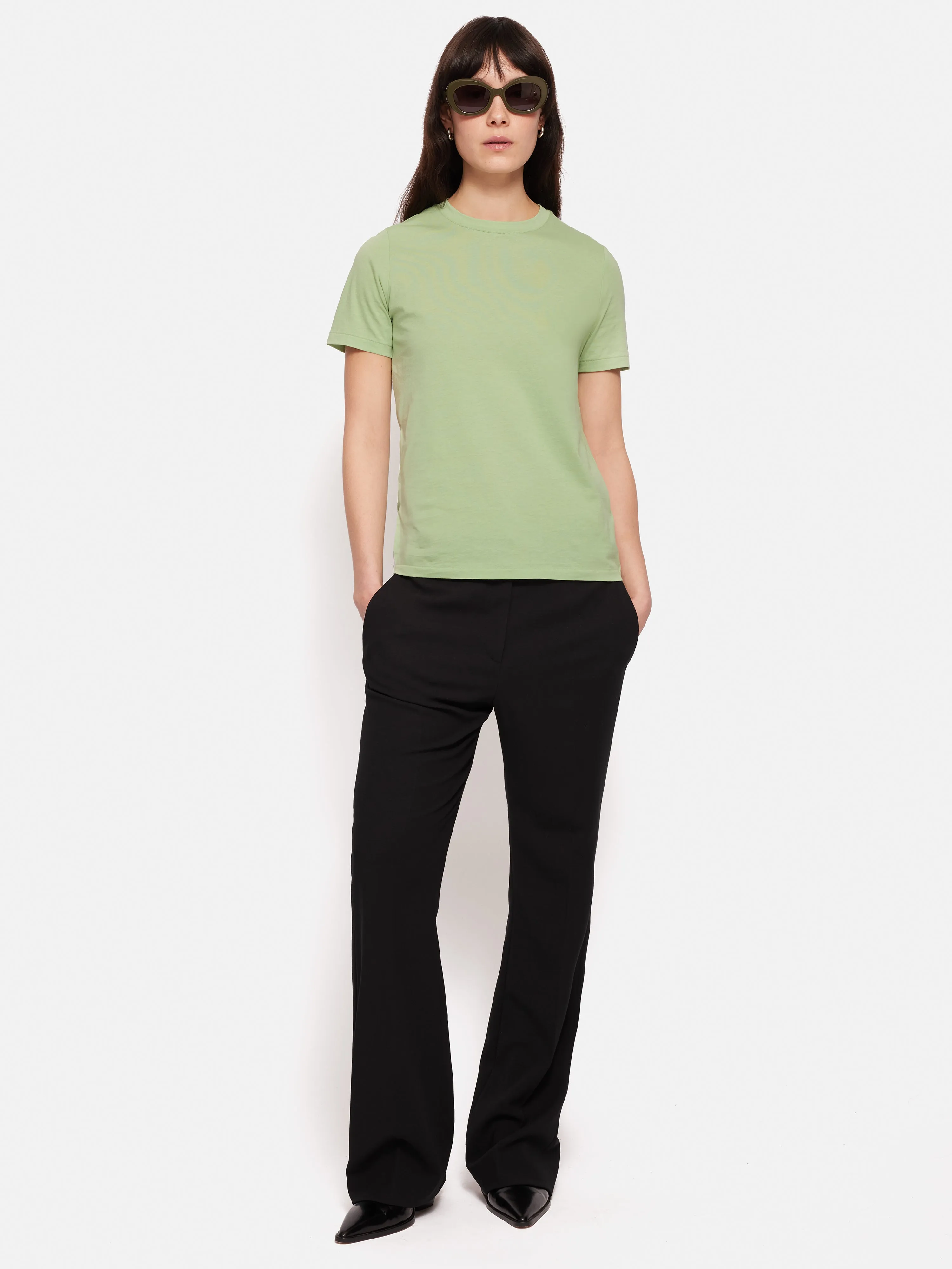 Supima Cotton Crew Neck Tee | Pastel Green sold by Jigsaw product image thumbnail 3