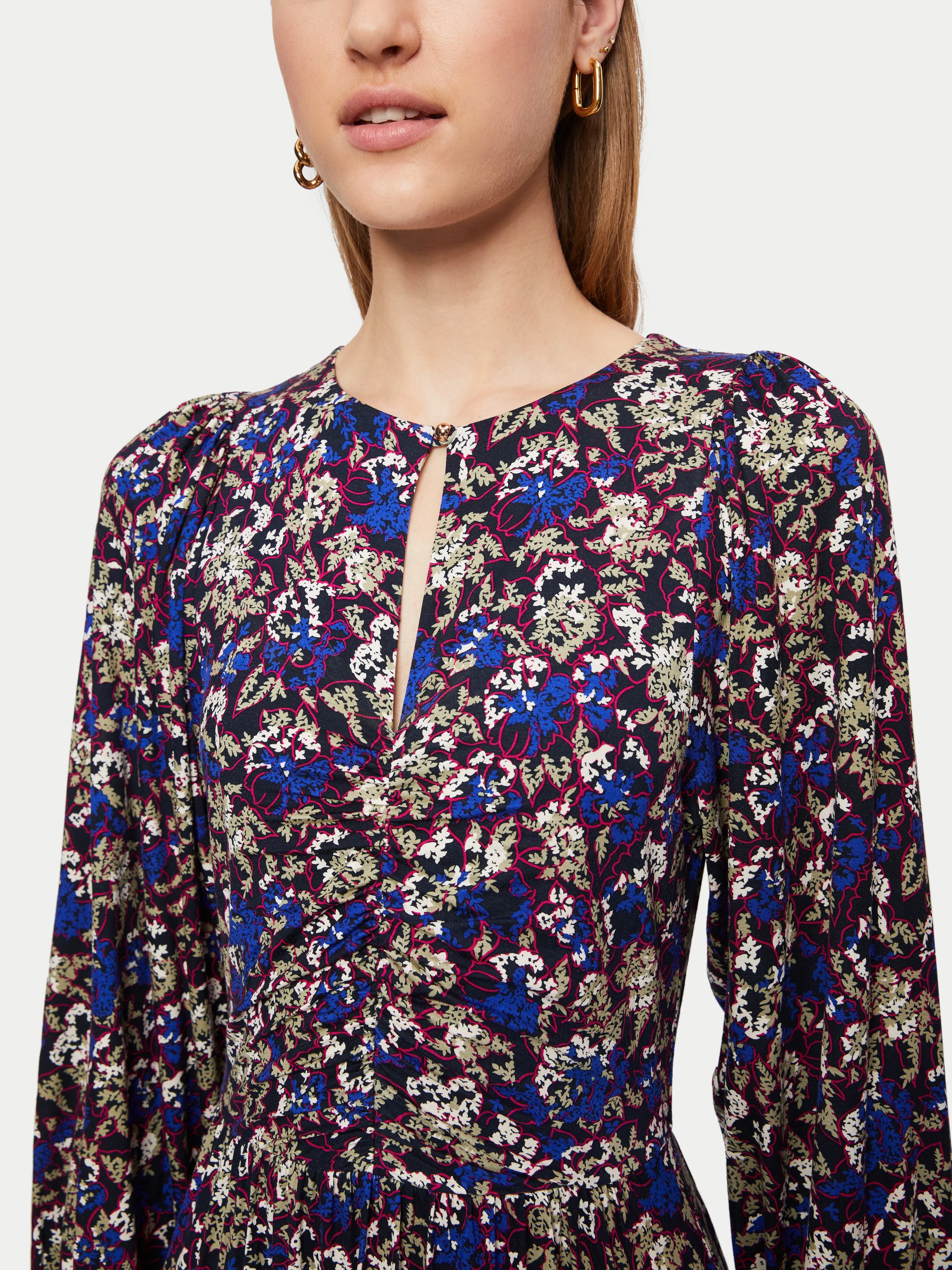 Keyhole Neck Jersey Dress | Blue sold by Jigsaw product image thumbnail 4