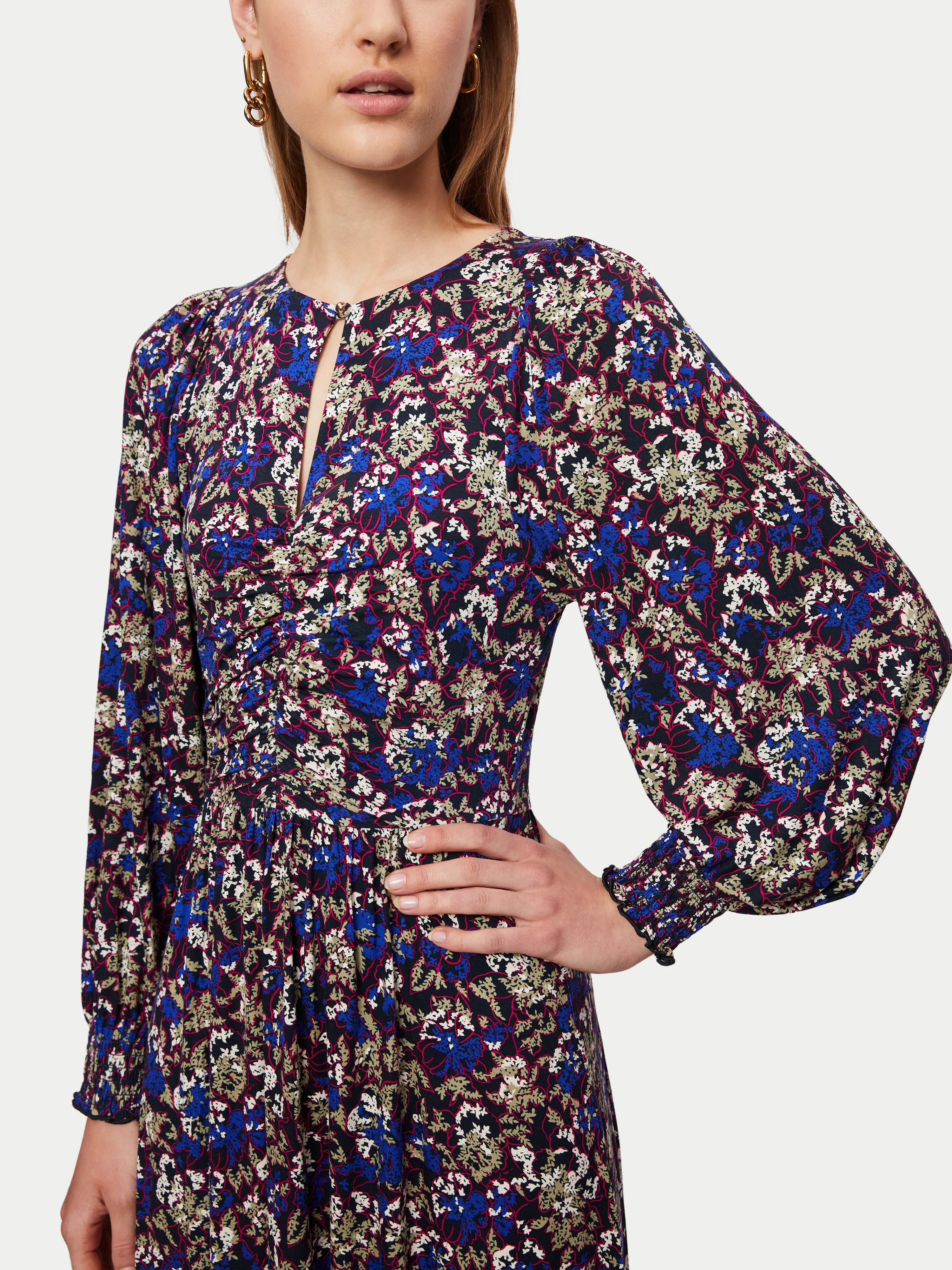 Keyhole Neck Jersey Dress | Blue sold by Jigsaw product image thumbnail 2
