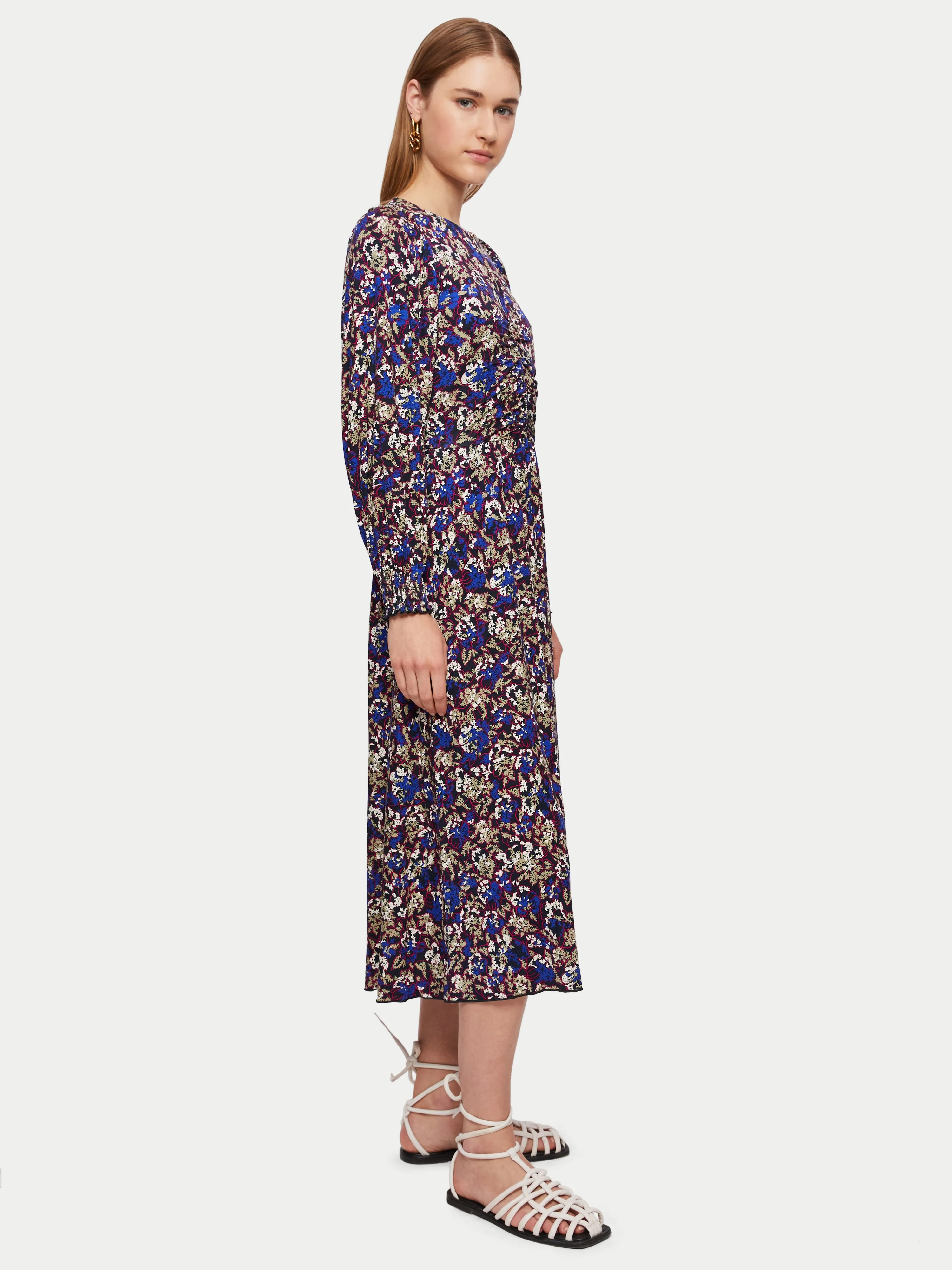 Keyhole Neck Jersey Dress | Blue sold by Jigsaw product image thumbnail 5
