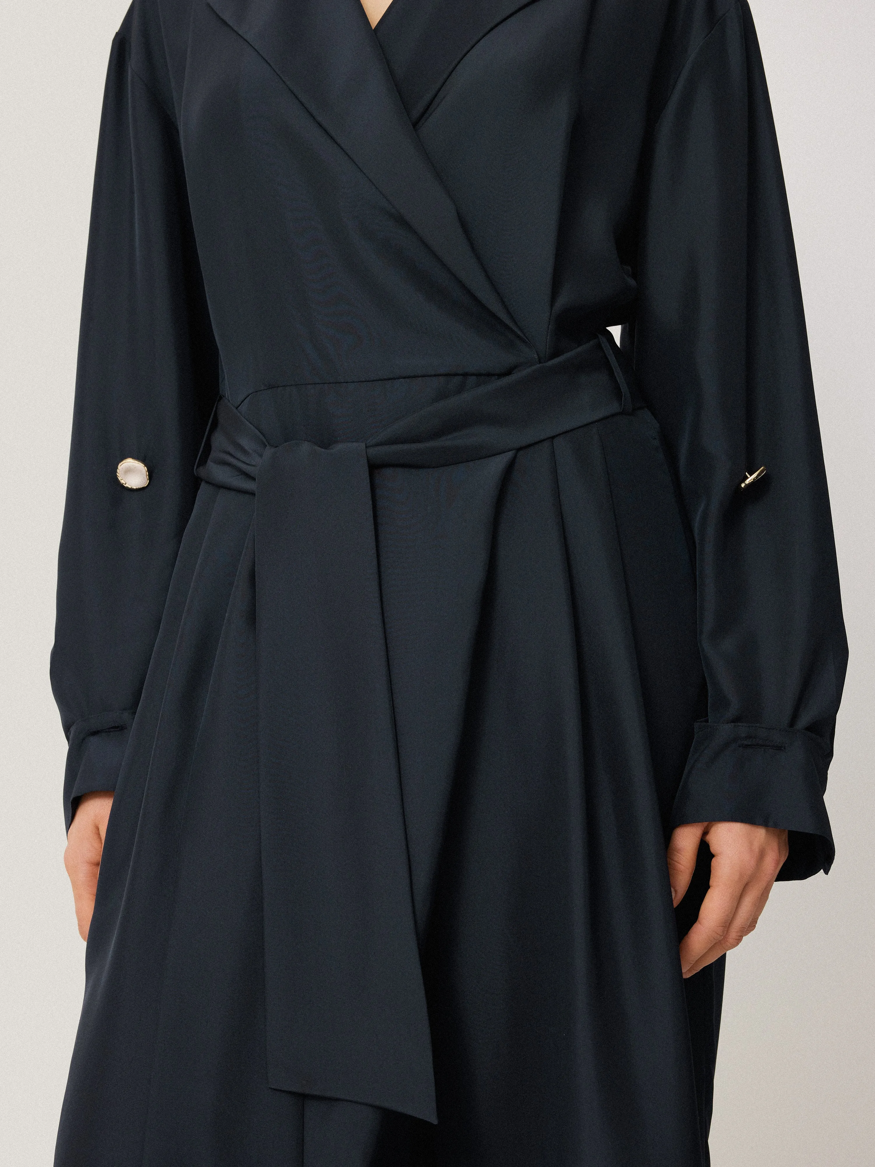 Silk Relaxed Wrap Jumpsuit | Navy sold by Jigsaw product image thumbnail 5