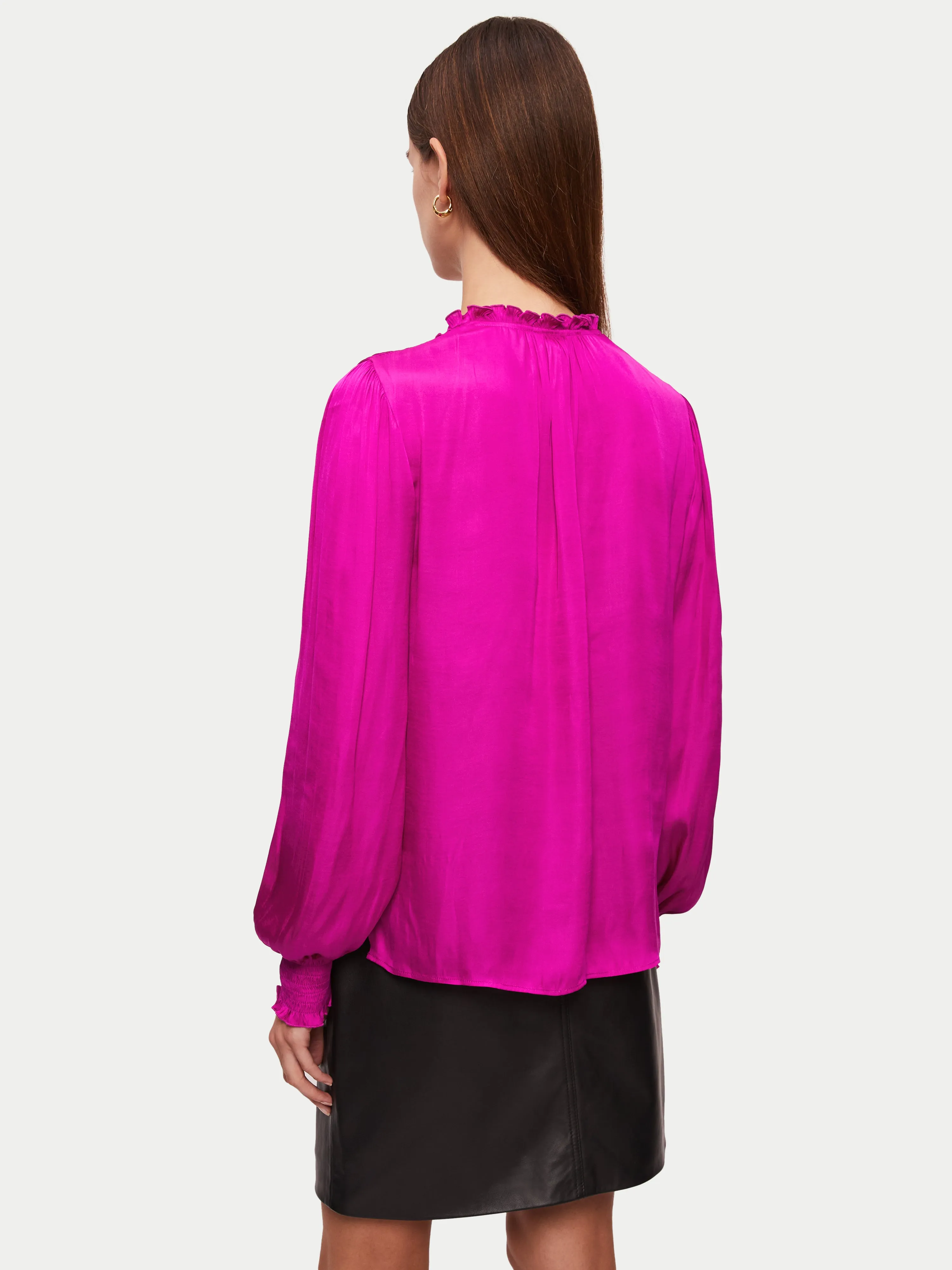 Recycled Satin Long Sleeve Top | Pink sold by Jigsaw product image thumbnail 5